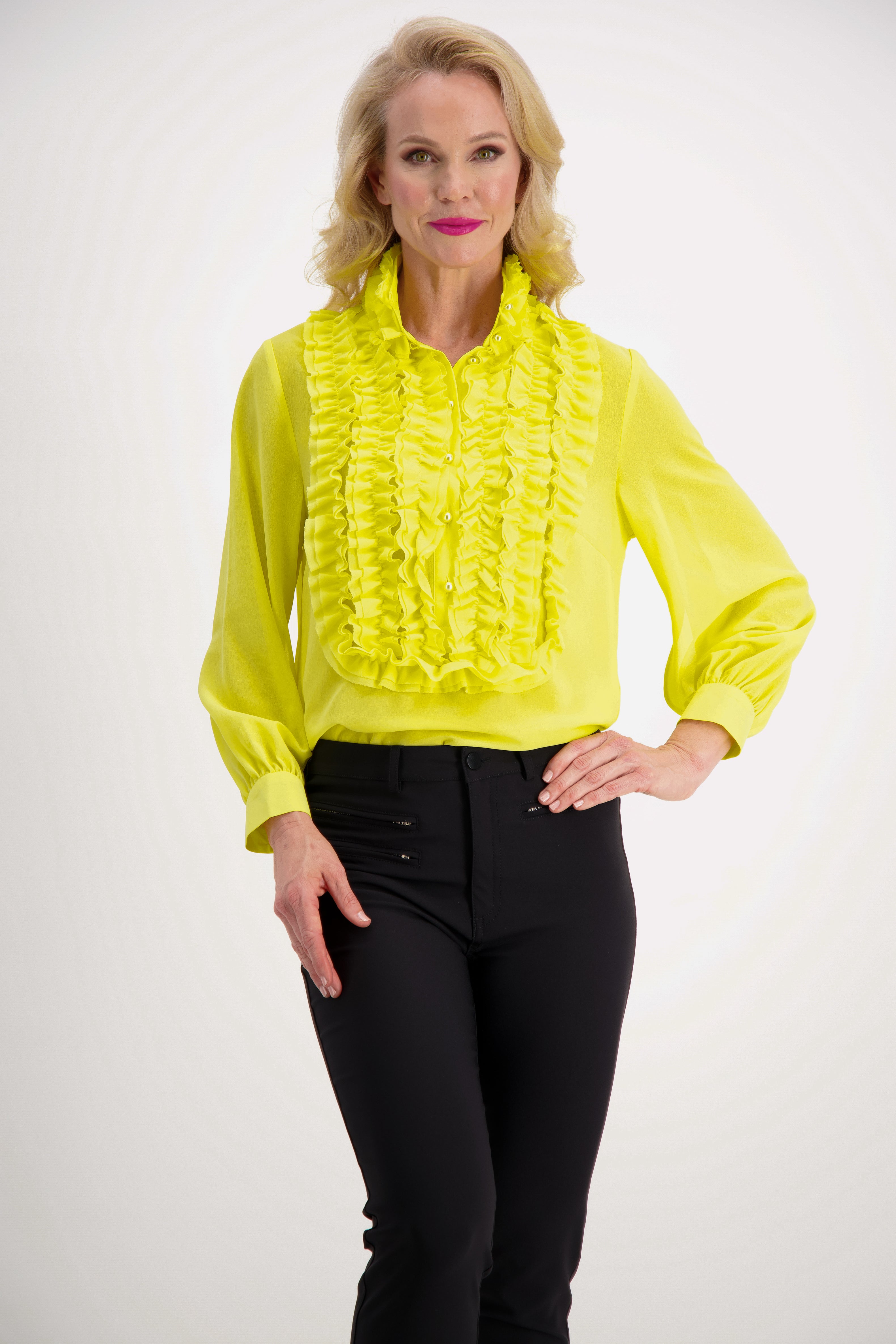 Iconic Frill Blouse (Yellows)