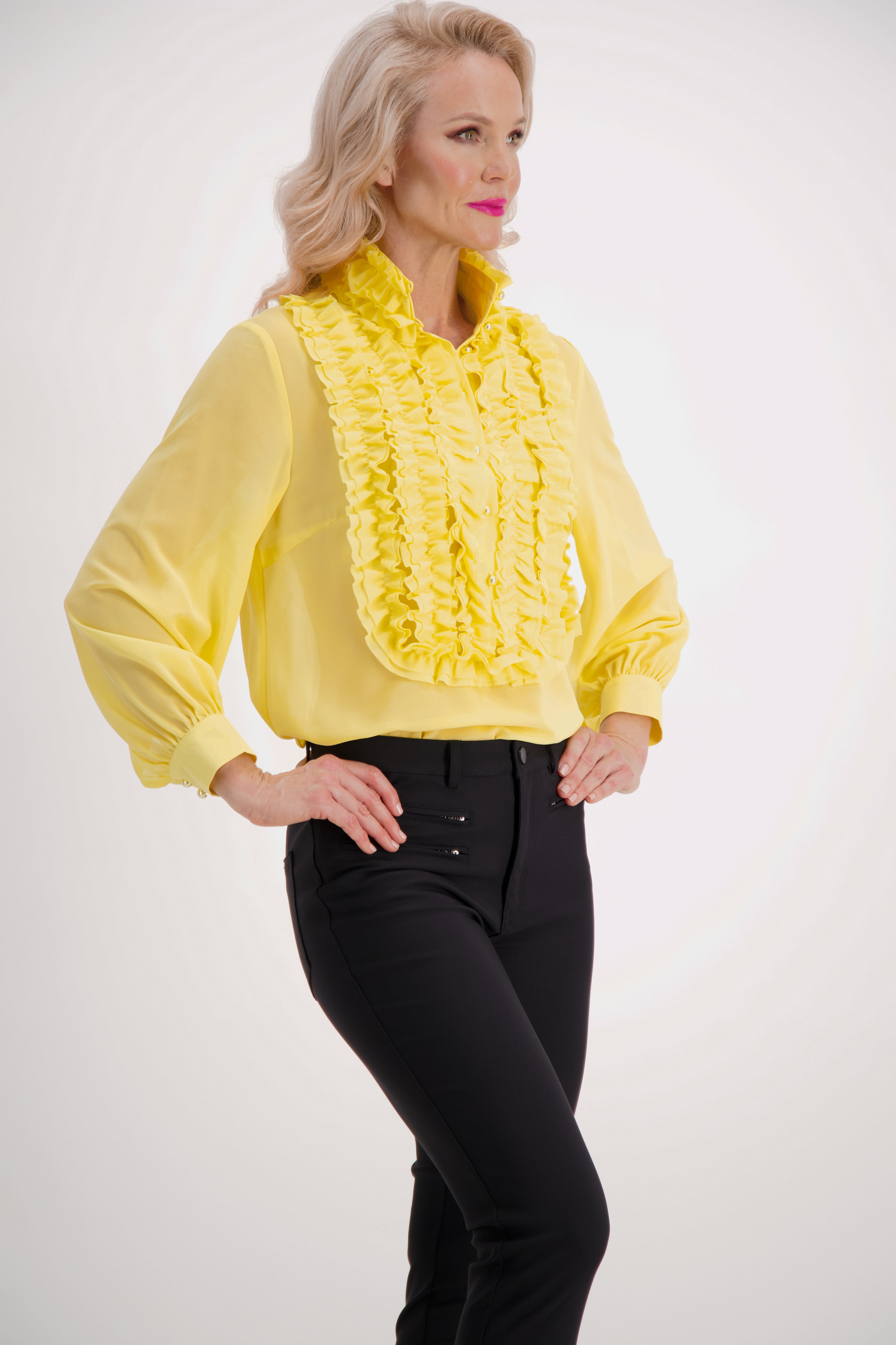 Iconic Frill Blouse (Yellows)