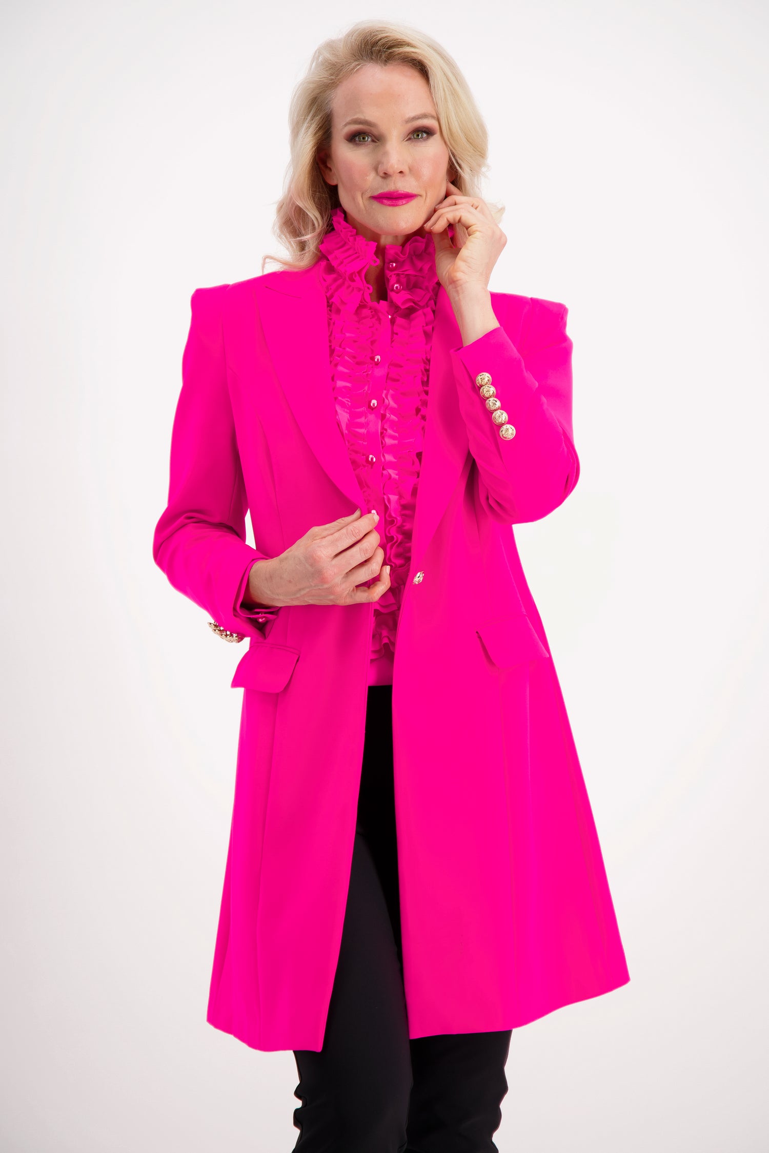 Hot Pink Longline Jacket