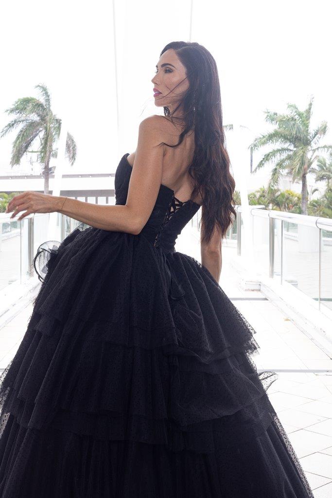 Black Tulle Gown