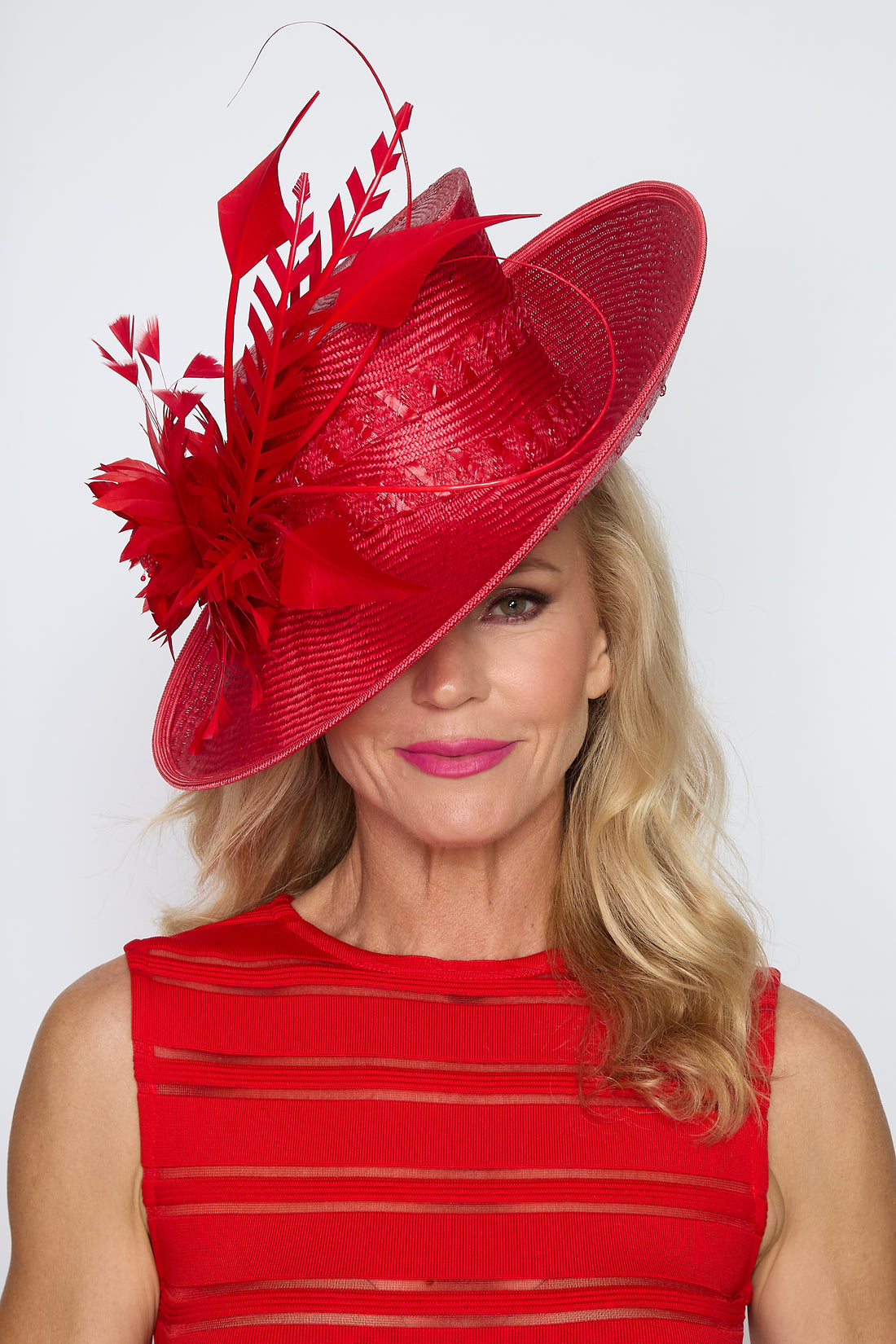 Red Feather Hat