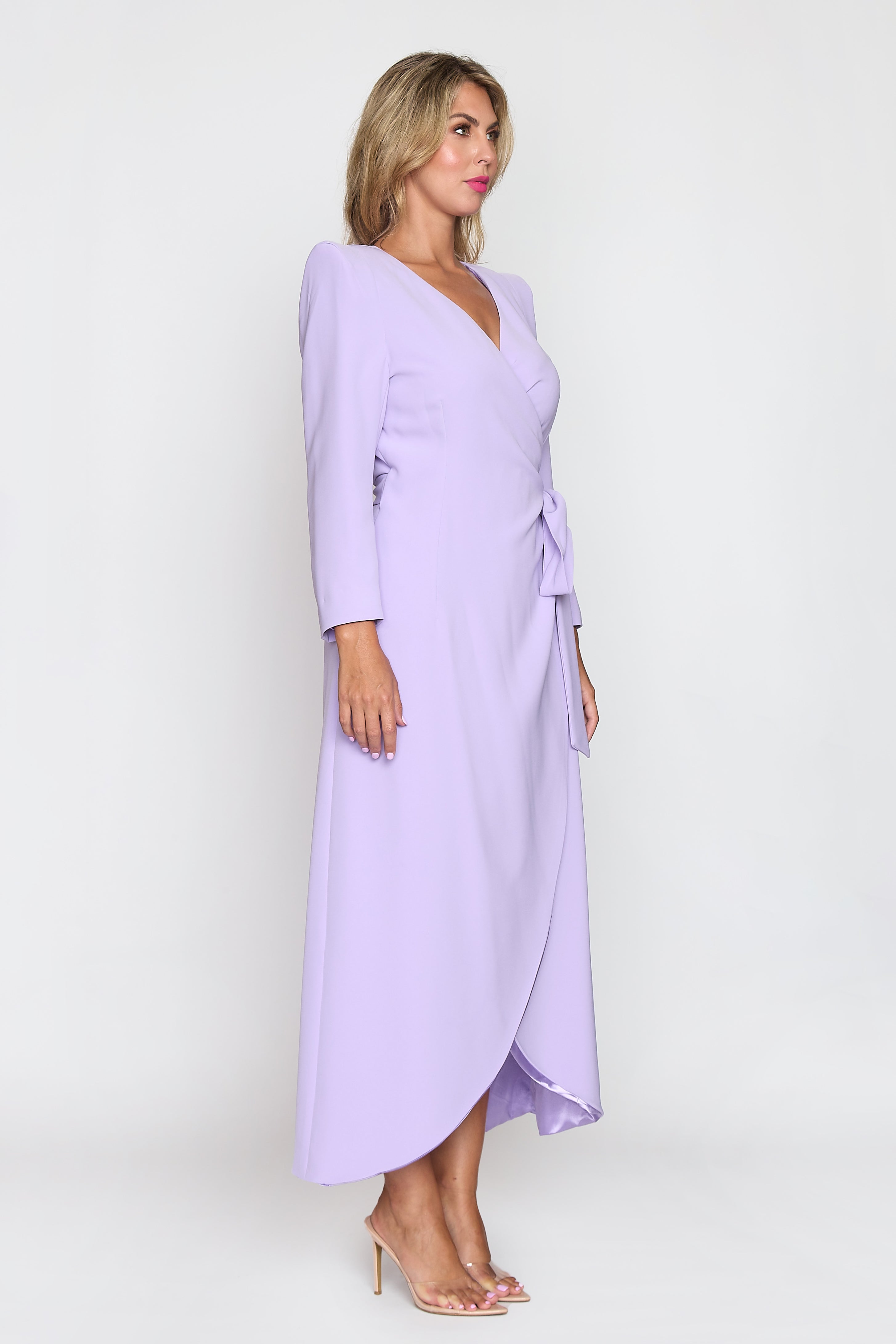 Lilac Corporate Wrap Dress
