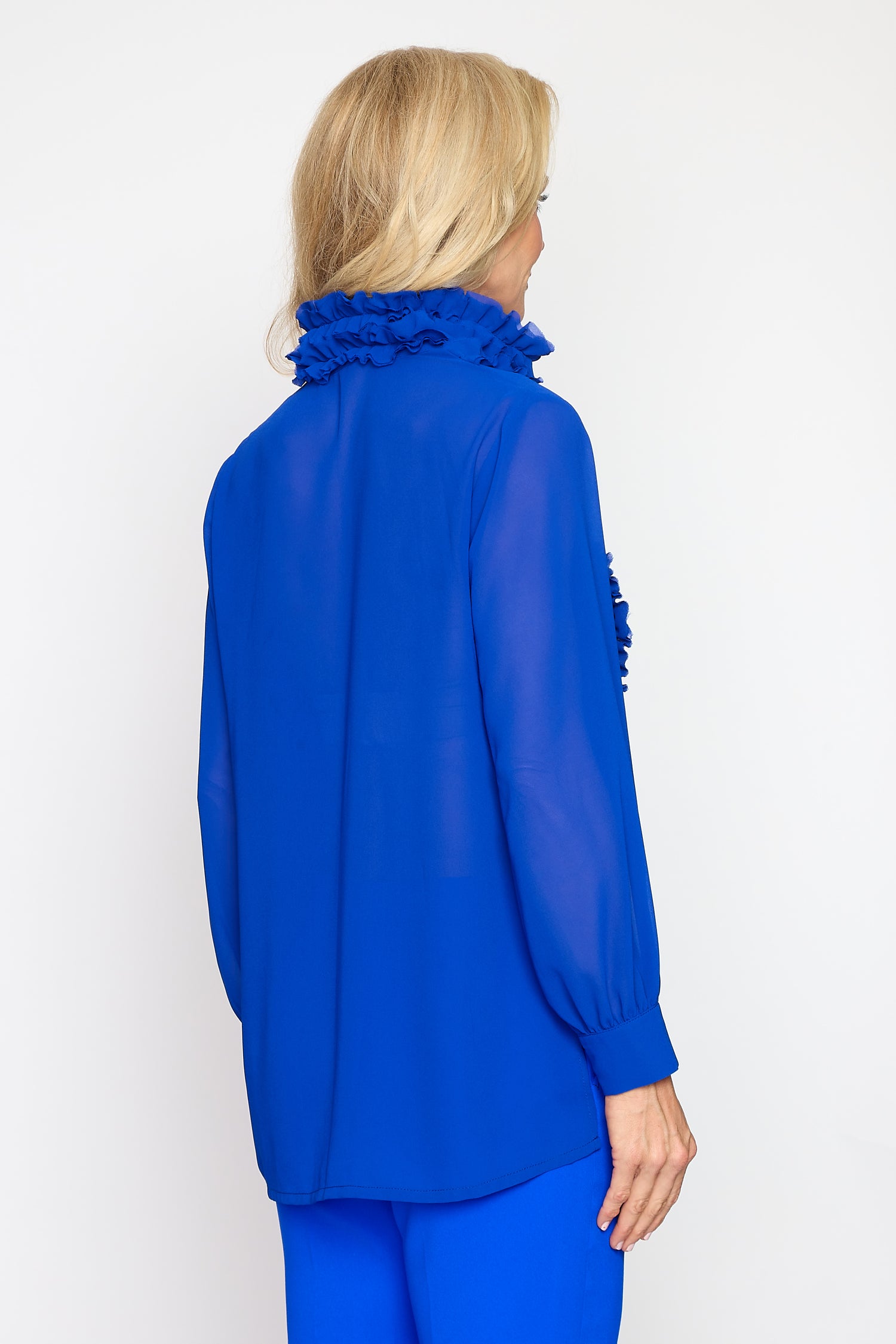 Iconic Frill Blouse (Blue)