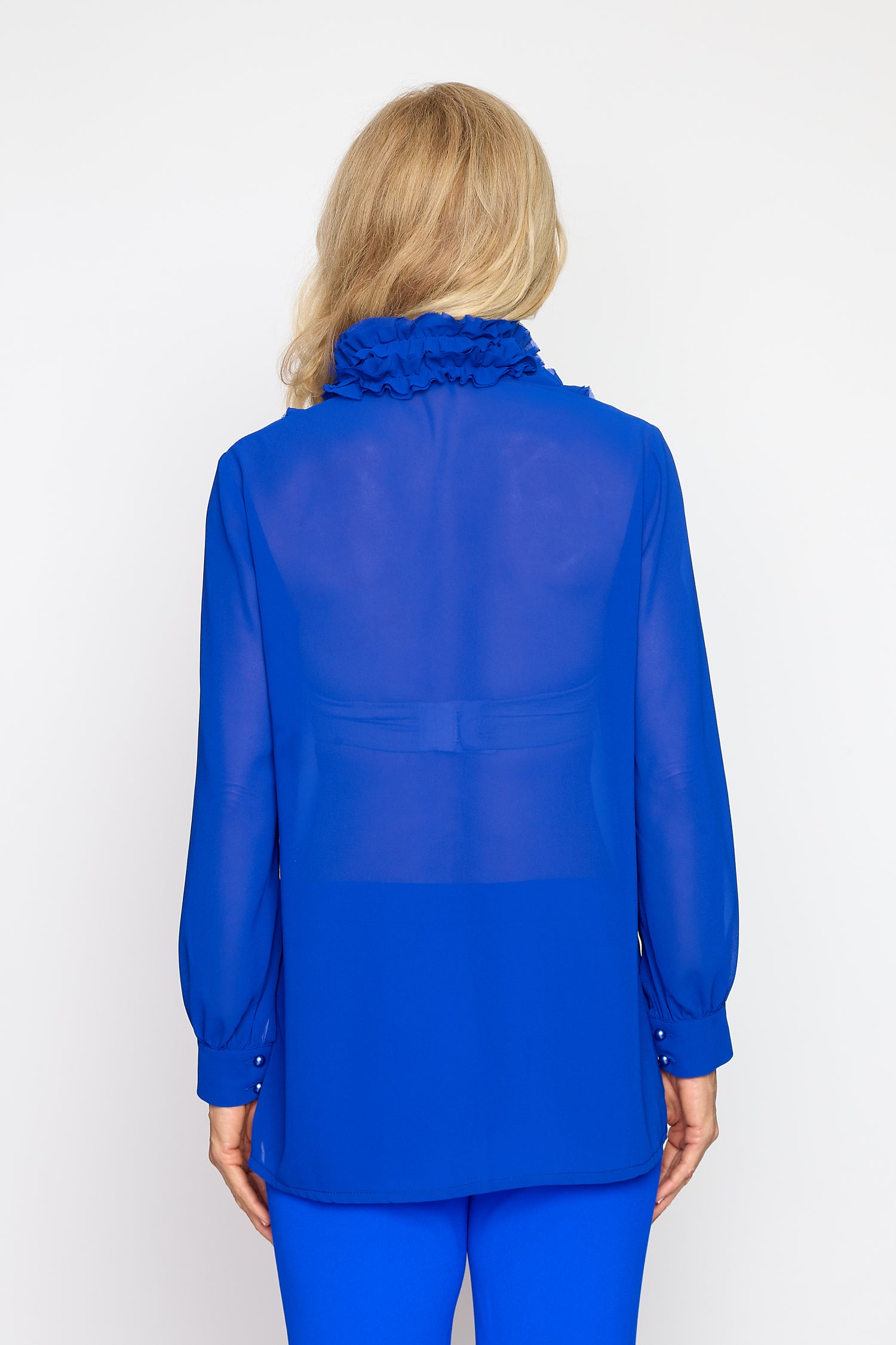 Iconic Frill Blouse (Blue)