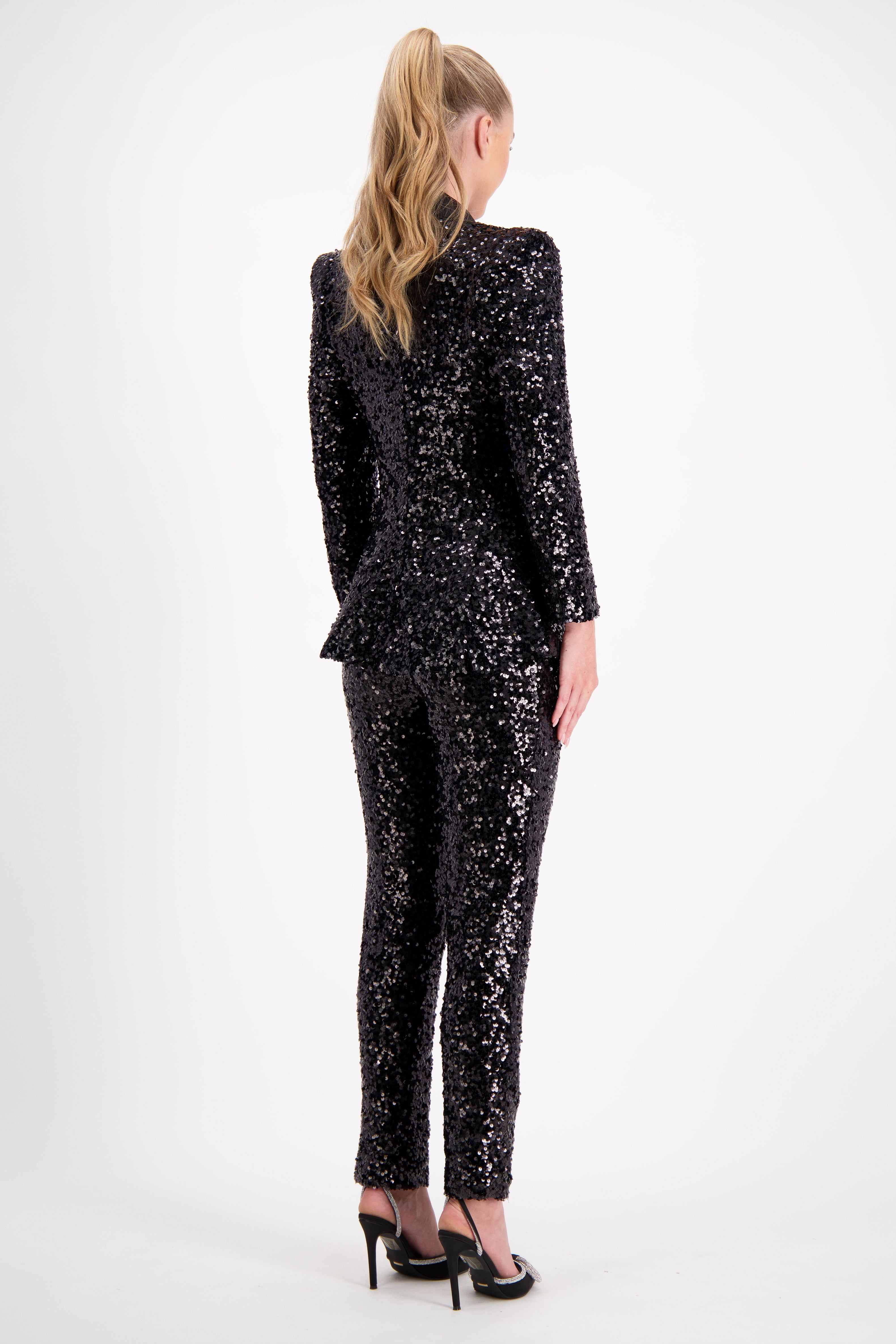 Black Sequin Tux Jacket