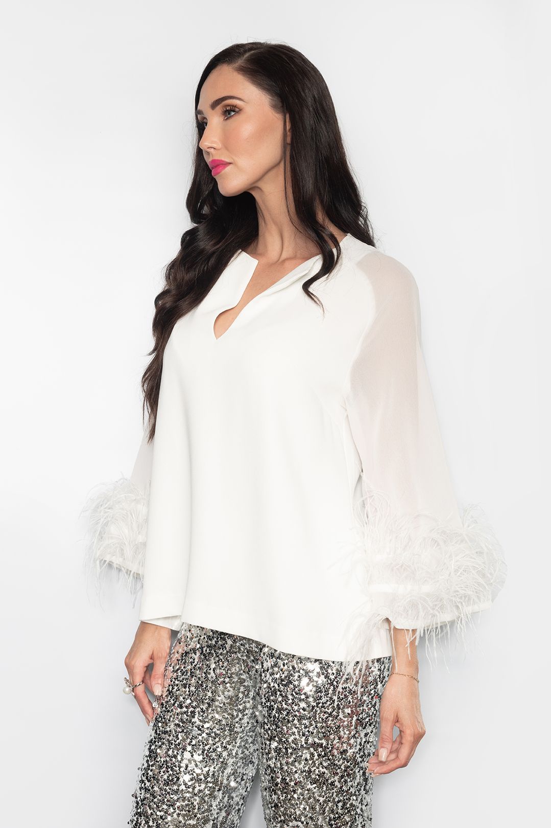 White Feather Blouse