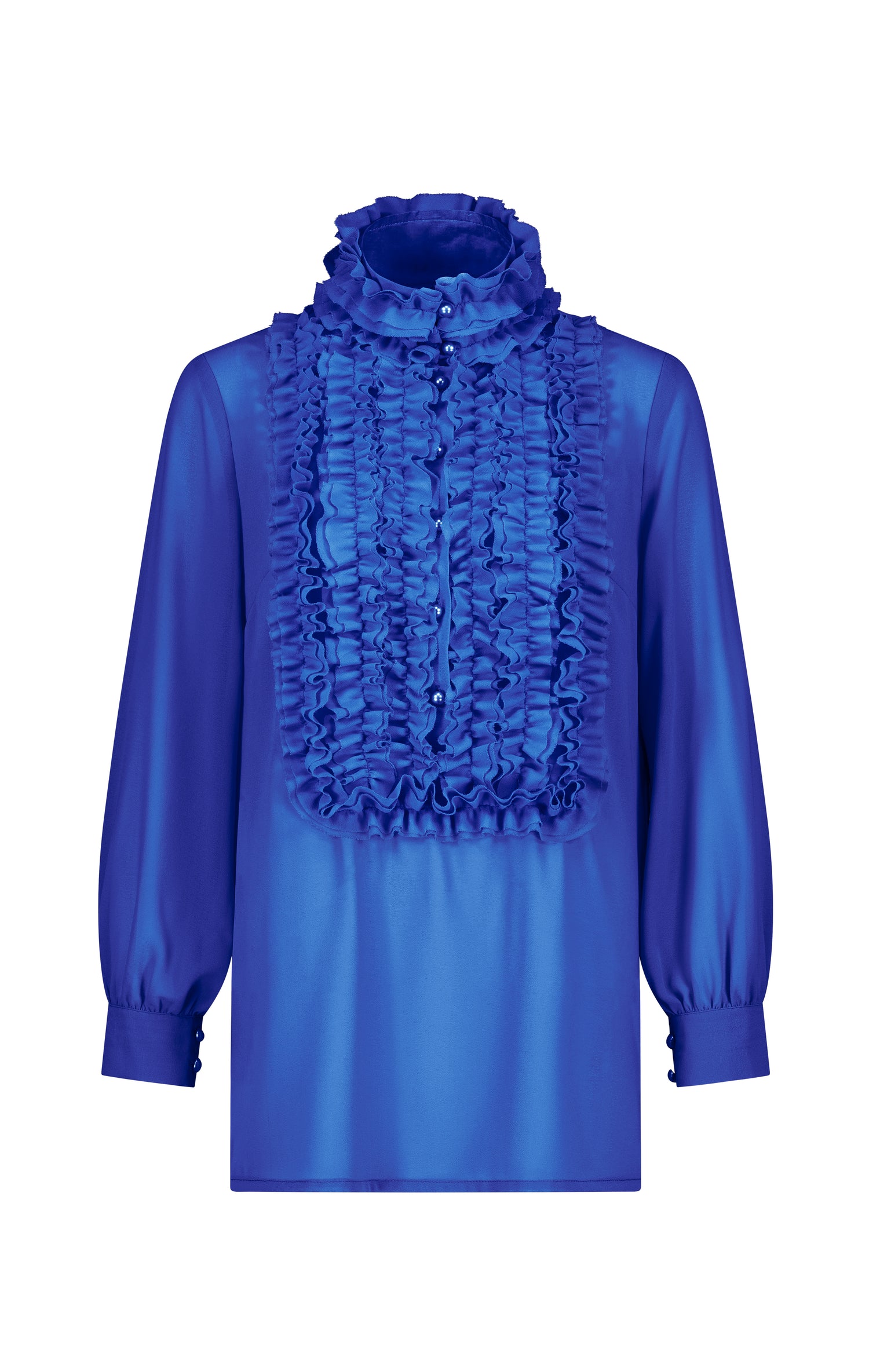 Iconic Frill Blouse (Blue)