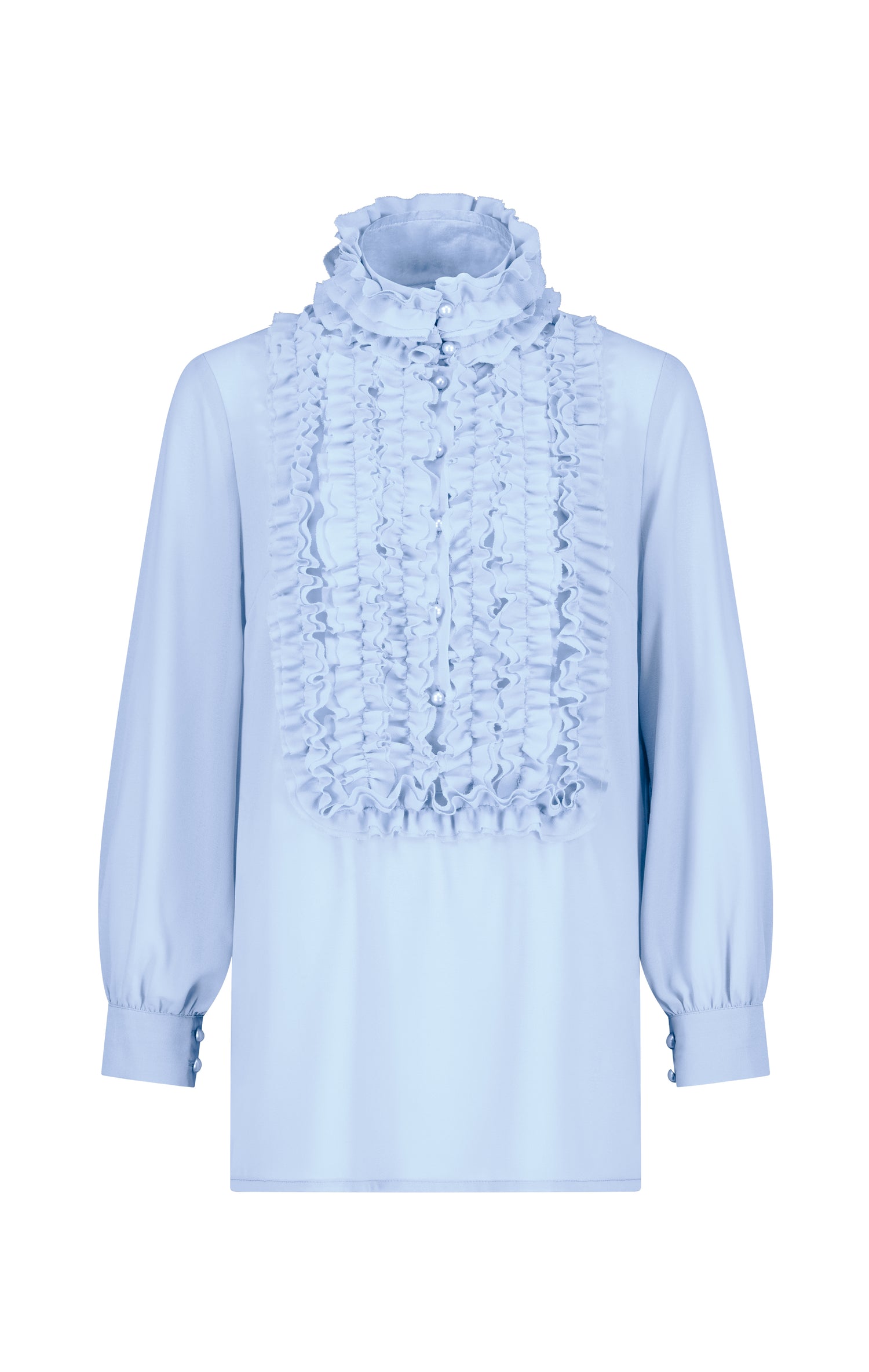 Iconic Frill Blouse (Blue)