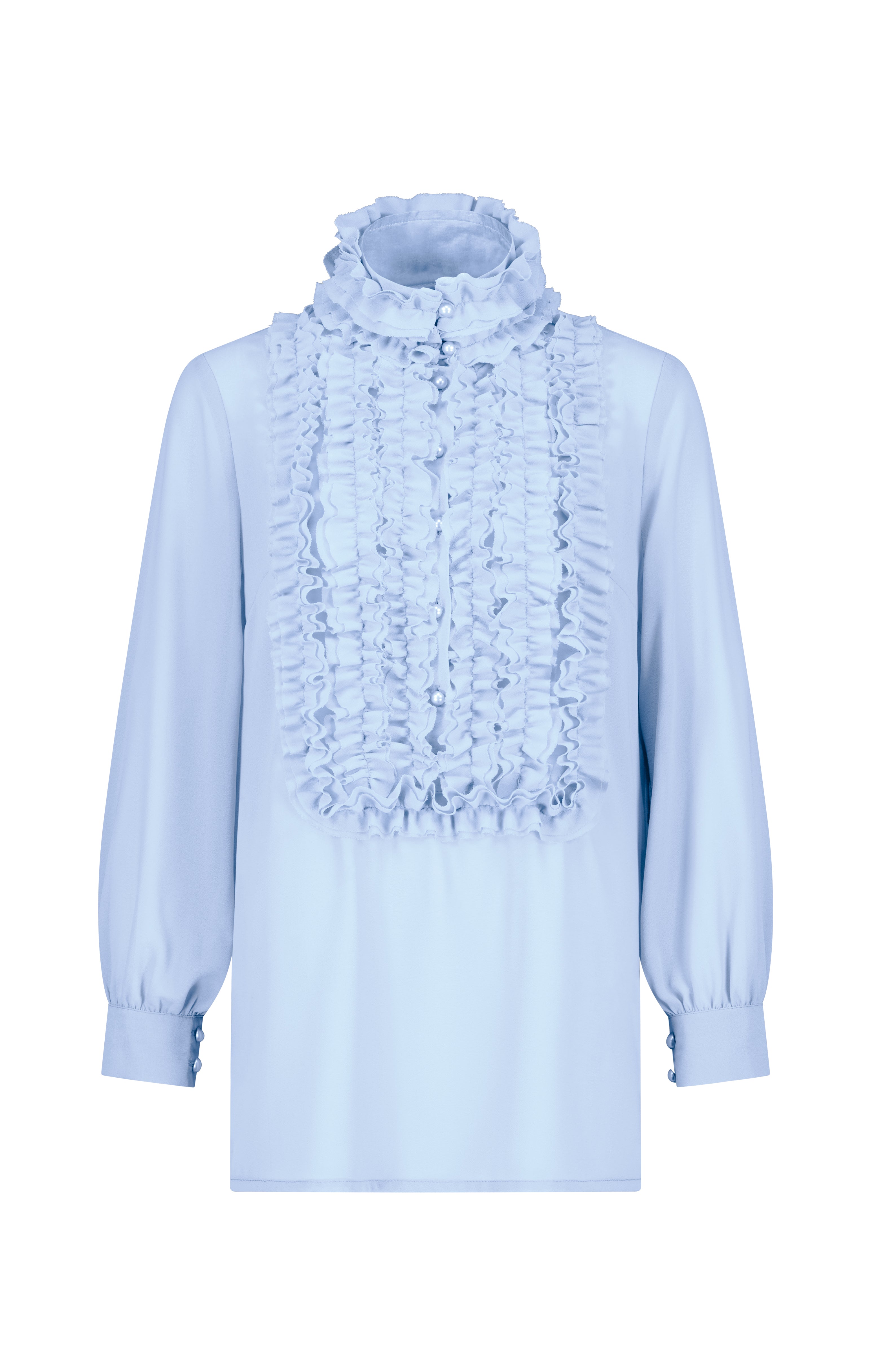 Iconic Frill Blouse (Blue)