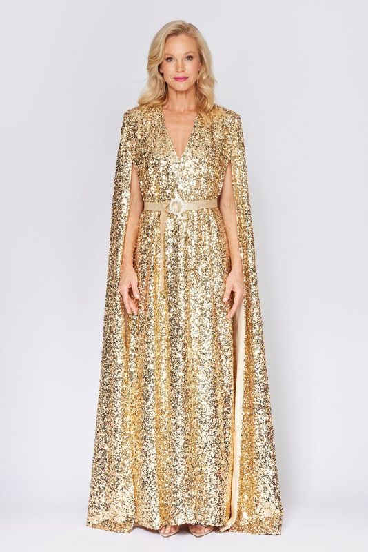 Gold Gala Sequin Cape