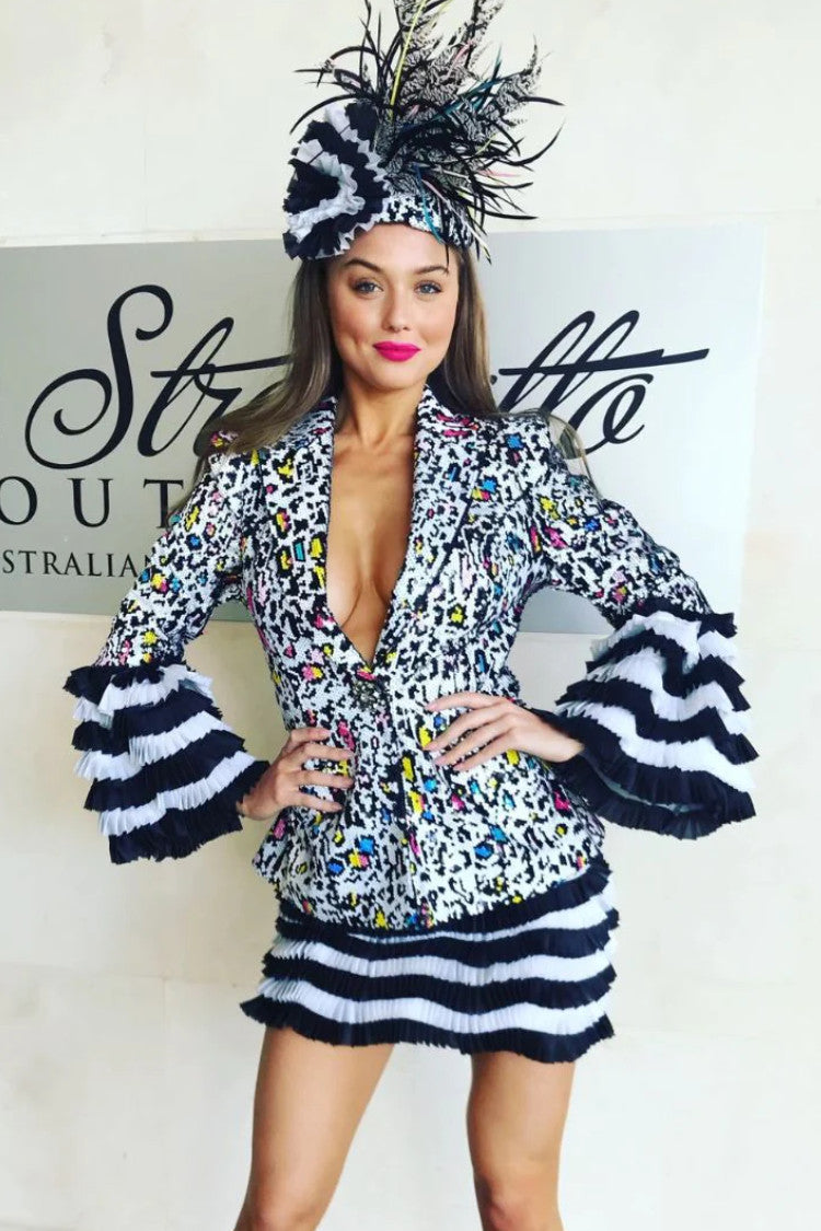 Frill Sleeve Sequin Jacket