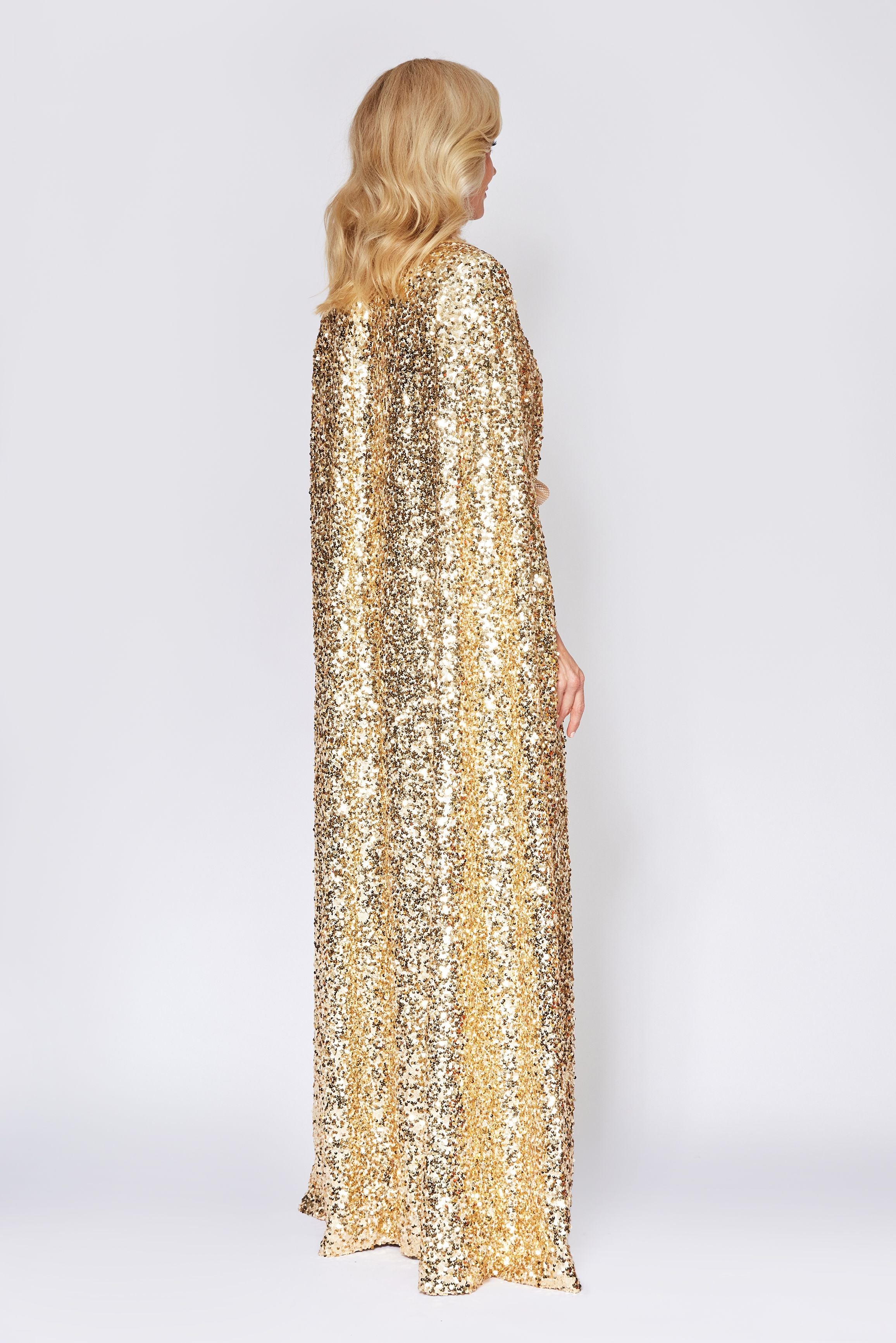 Gold Gala Sequin Cape