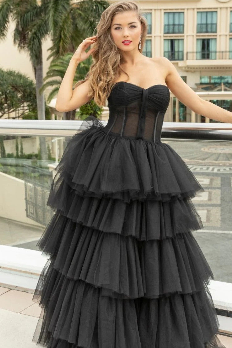 Black Tulle Gown
