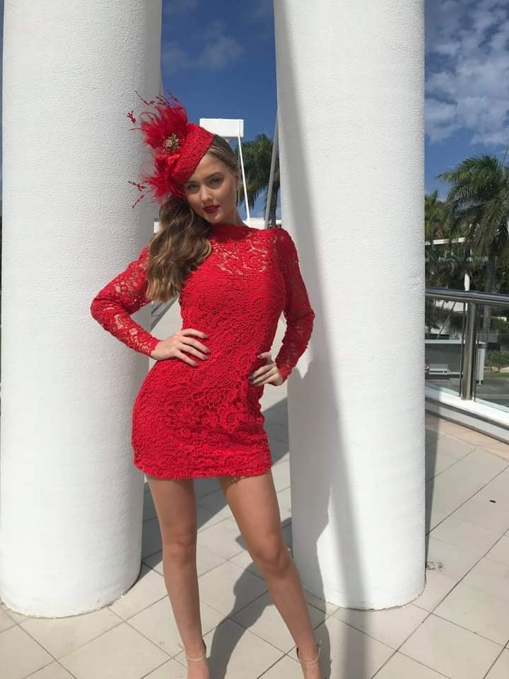 Red Lace Mini Dress