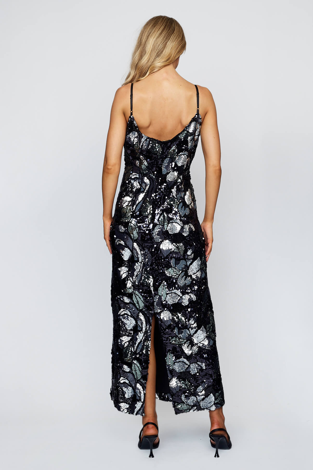 Sequin Gala Cape and Sequin Slip Dress