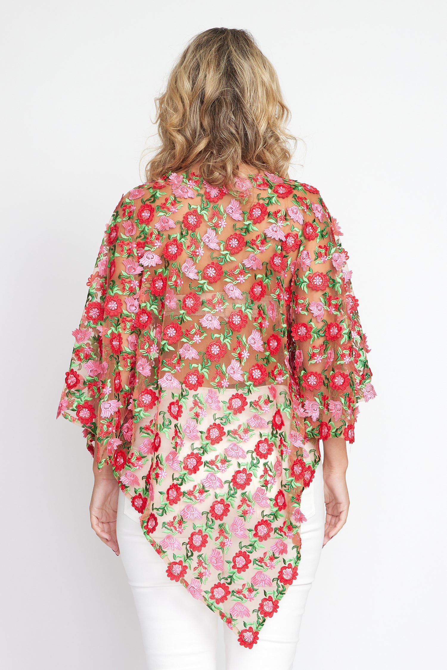 Lipstick / Red Poncho Top