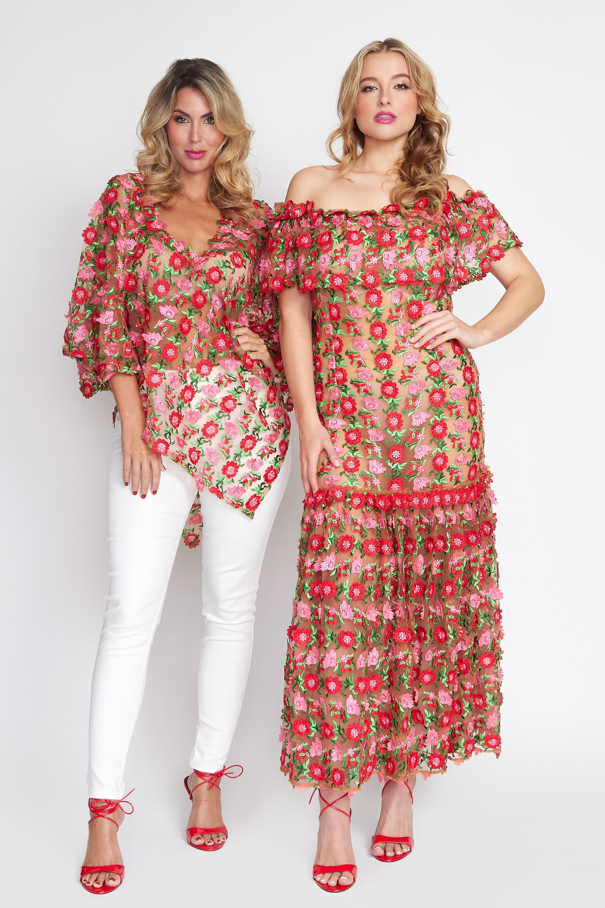 Lipstick/Red Off Shoulder Salsa Dress