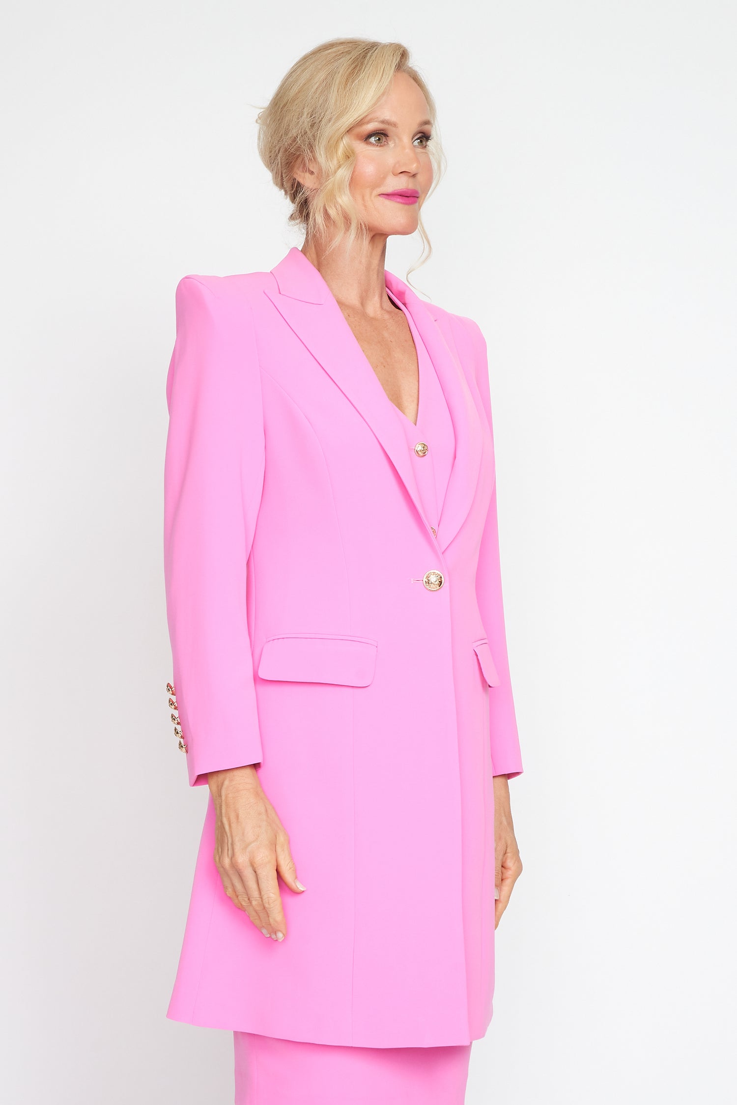 Musk Pink Longline Jacket