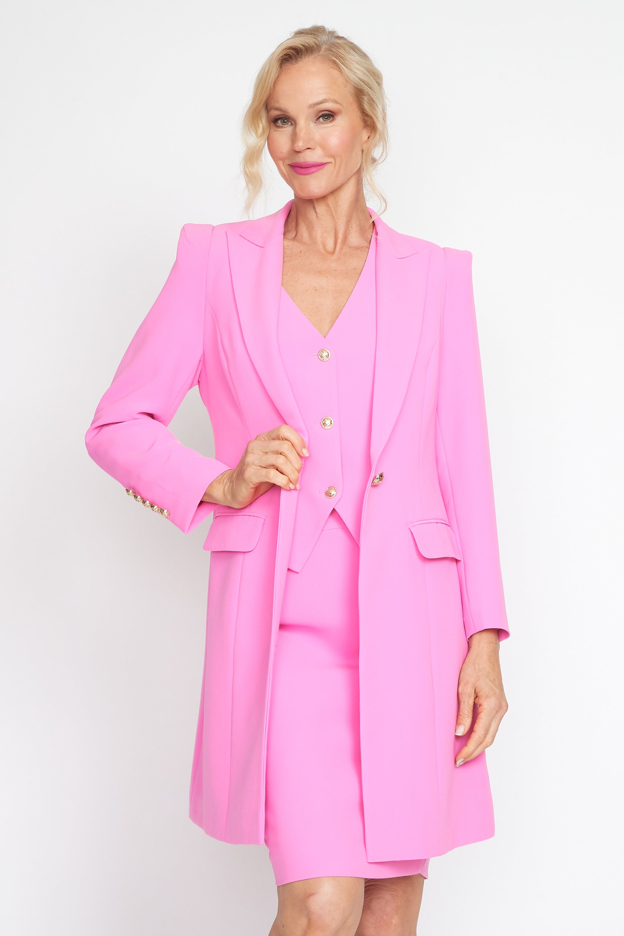 Musk Pink Longline Jacket