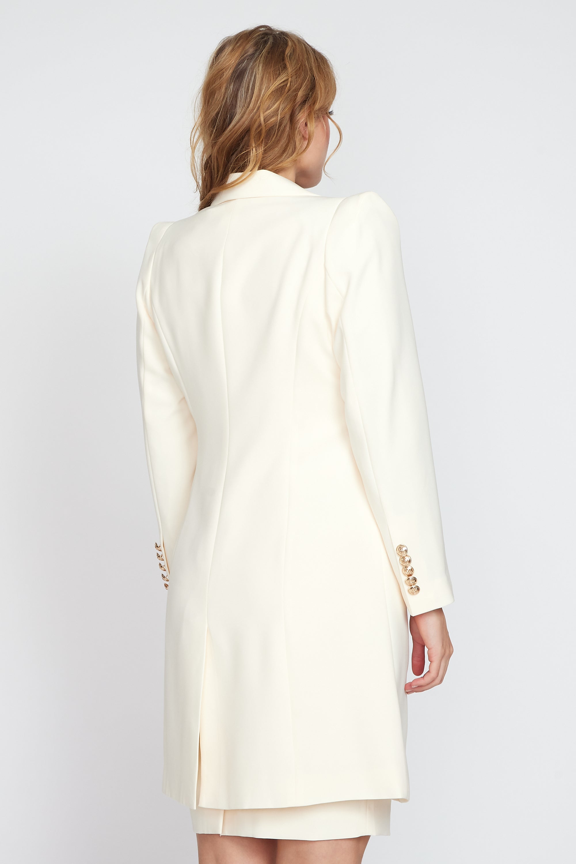Cream Longline Jacket