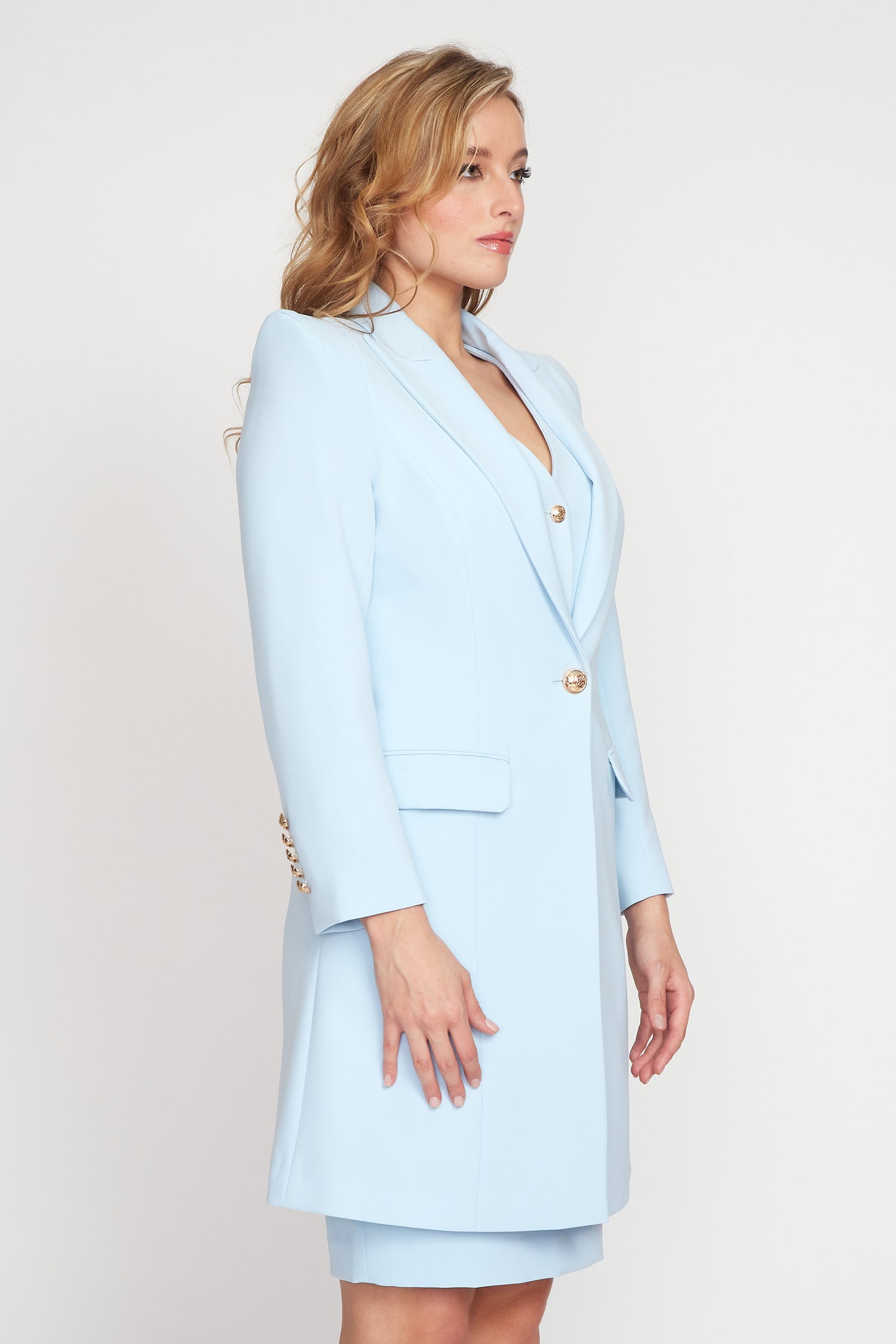 Baby Blue Longline Jacket