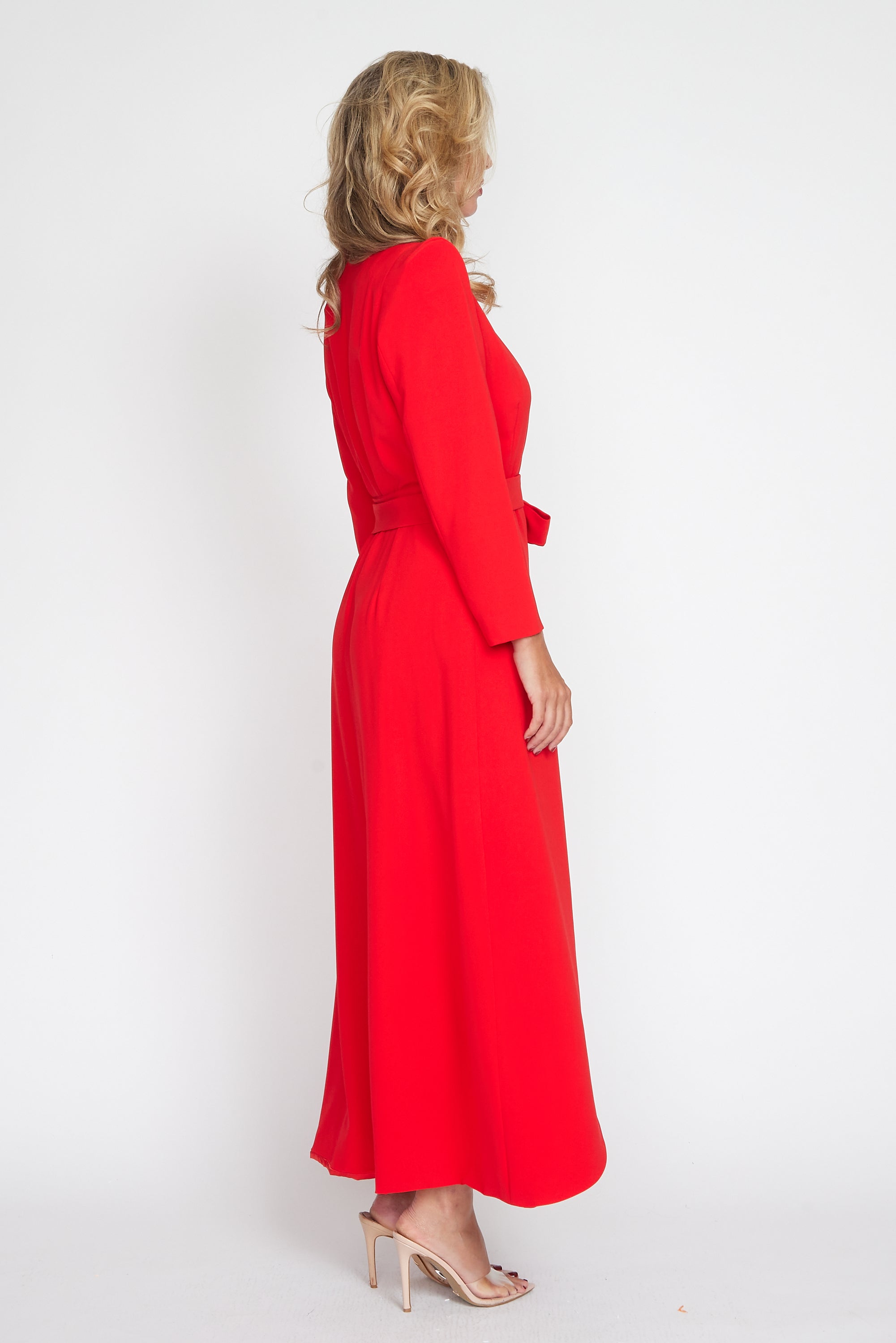 Red Corporate Wrap Dress