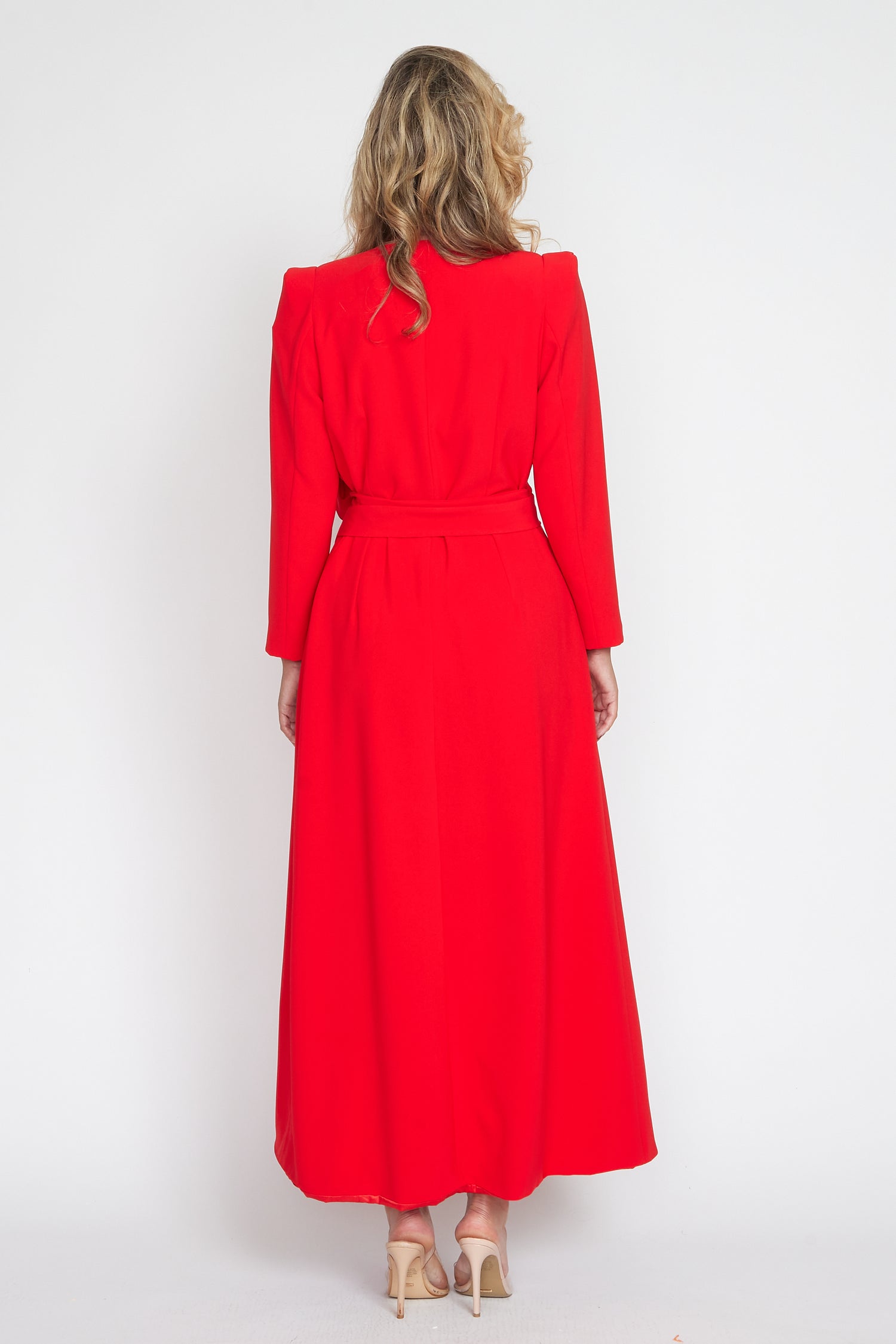 Red Corporate Wrap Dress