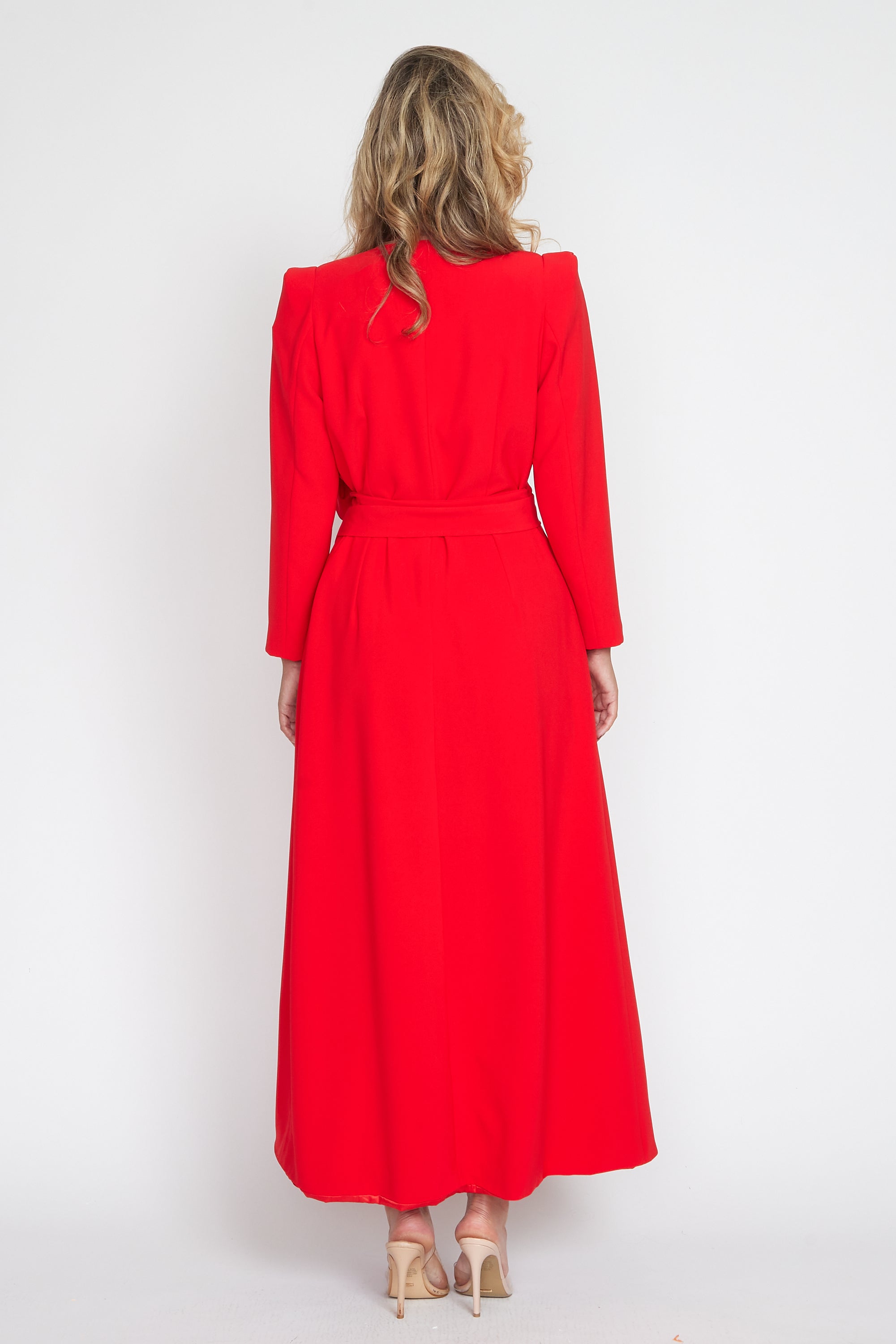 Red Corporate Wrap Dress