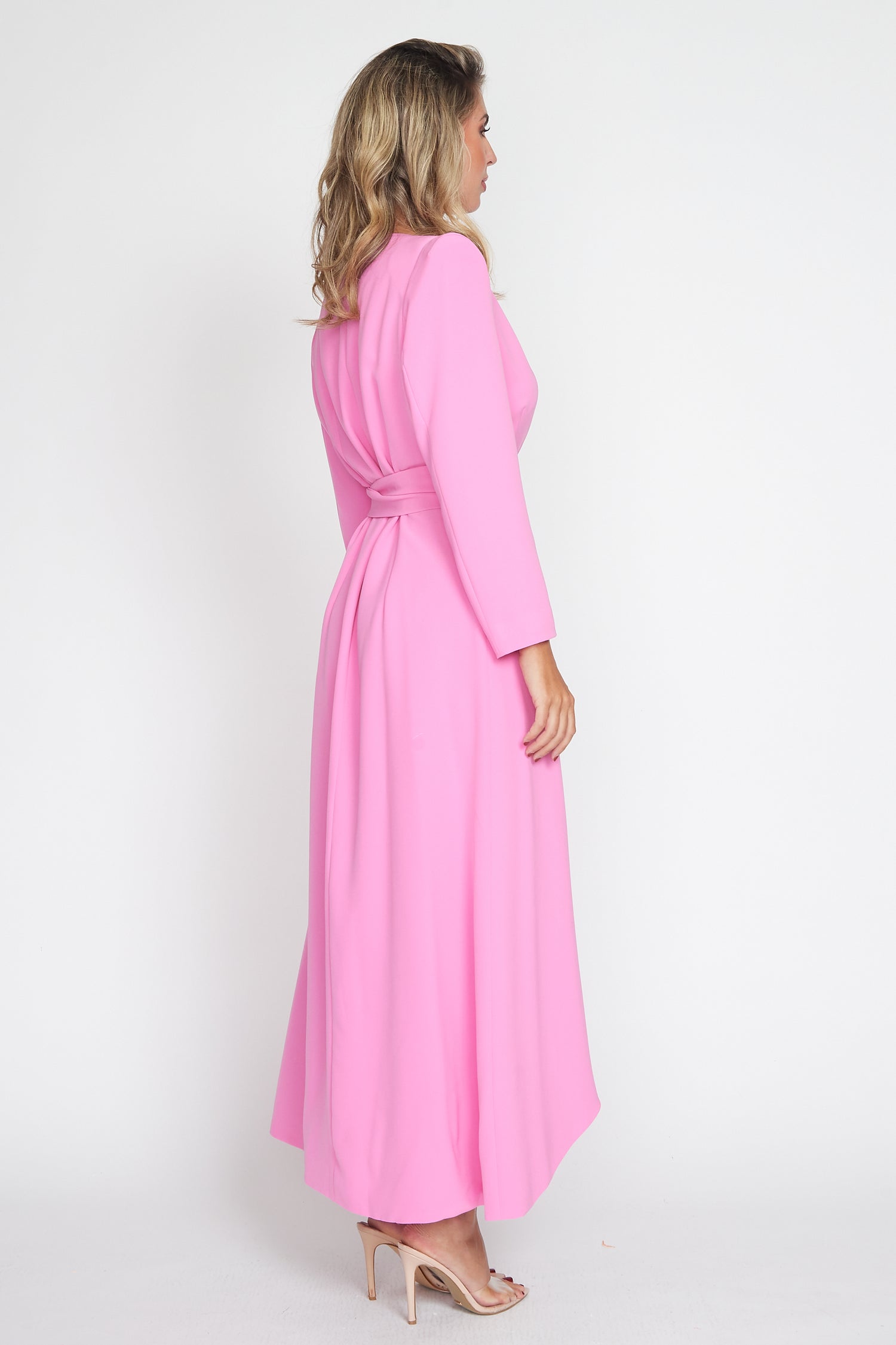 Musk Pink Corporate Wrap Dress