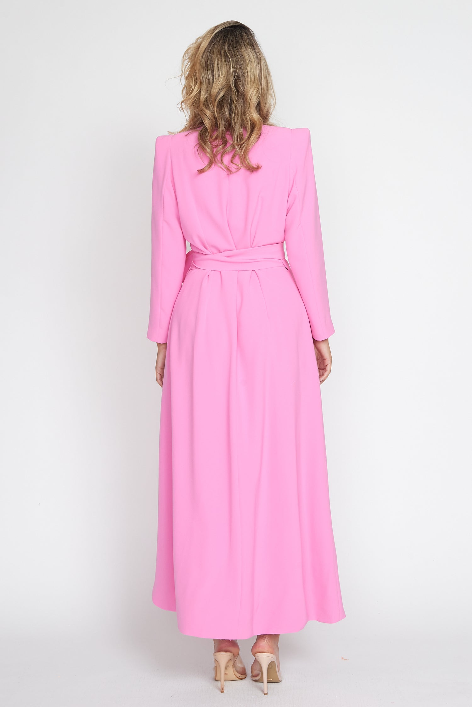 Musk Pink Corporate Wrap Dress
