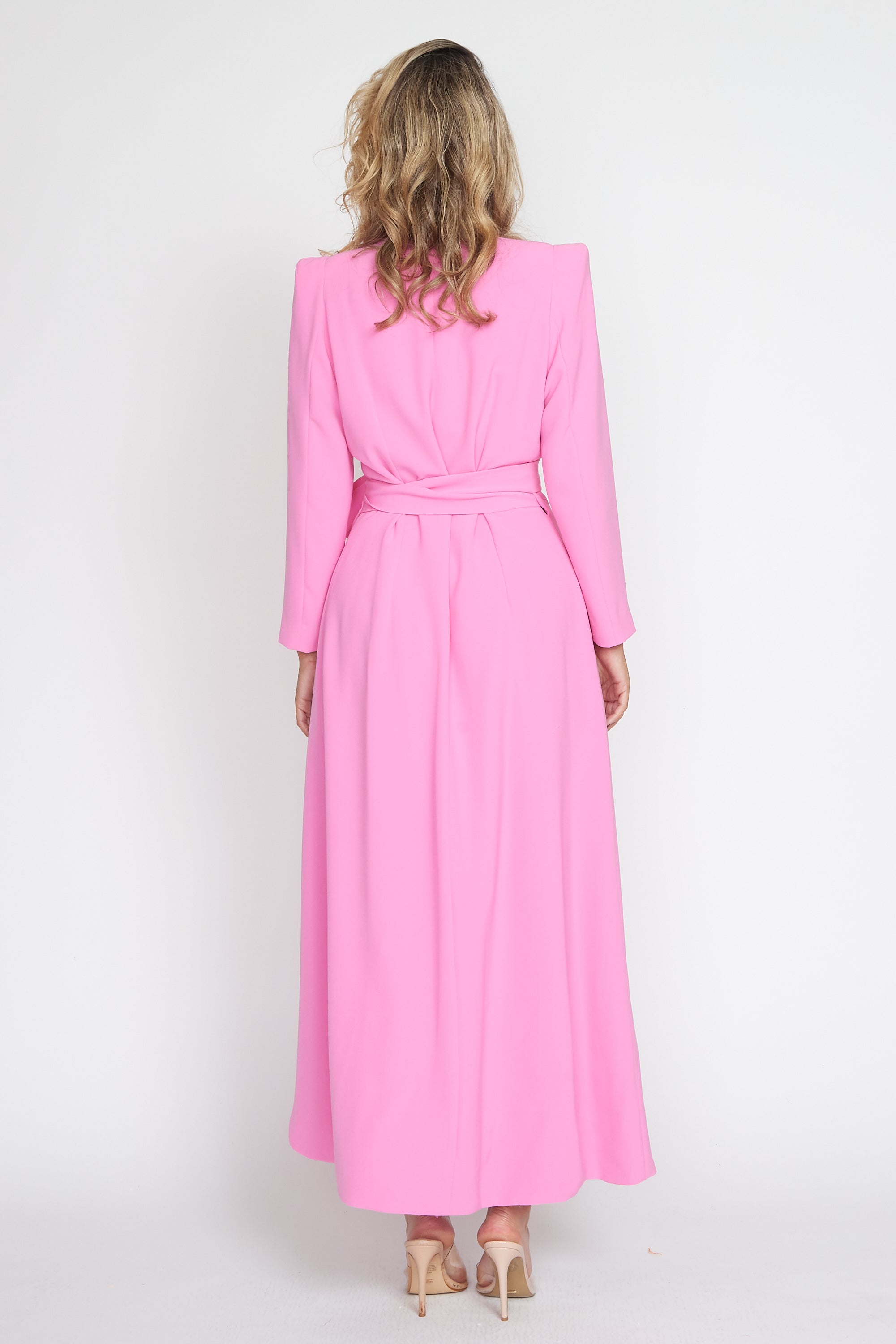 Musk Pink Corporate Wrap Dress