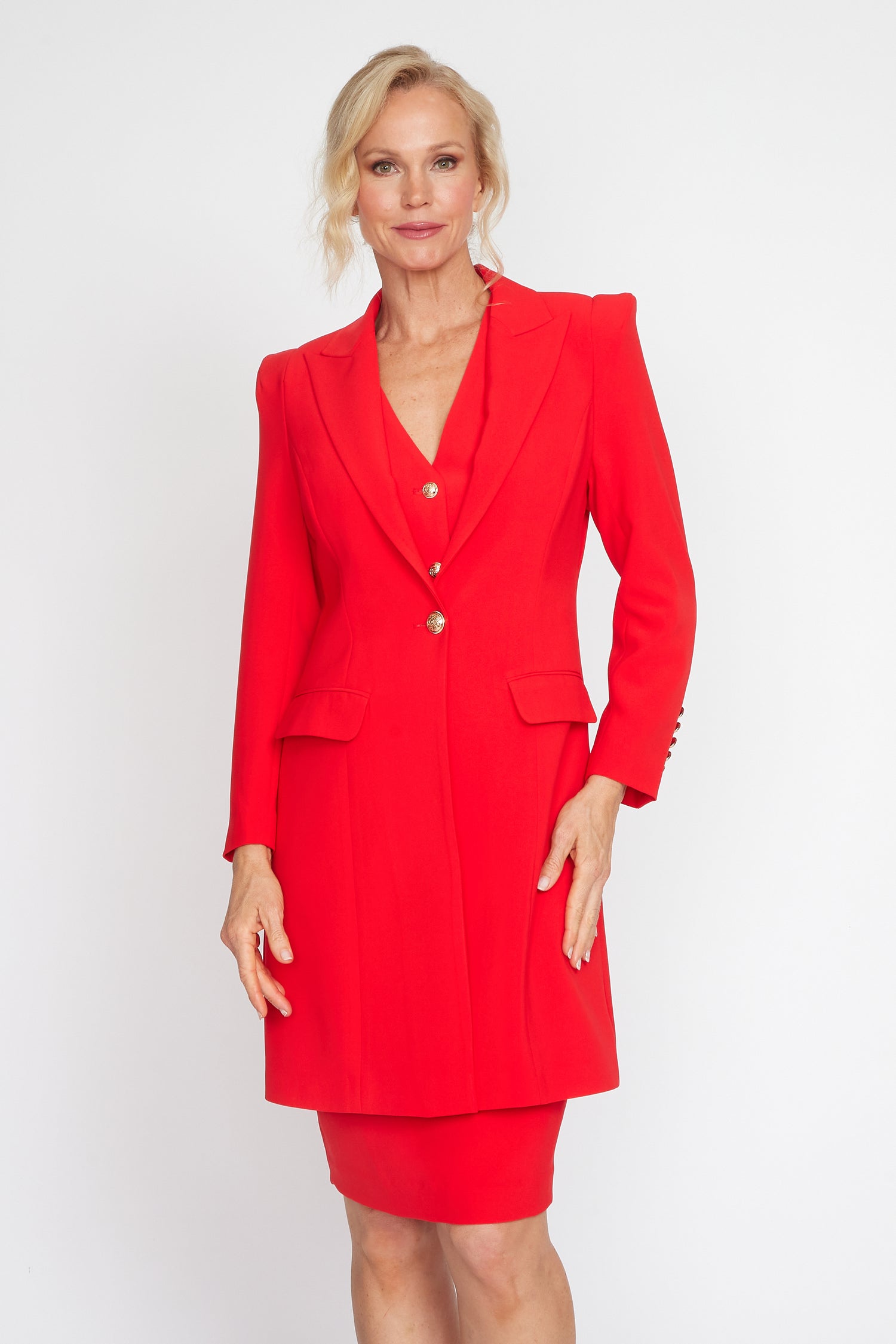 Red Longline Jacket