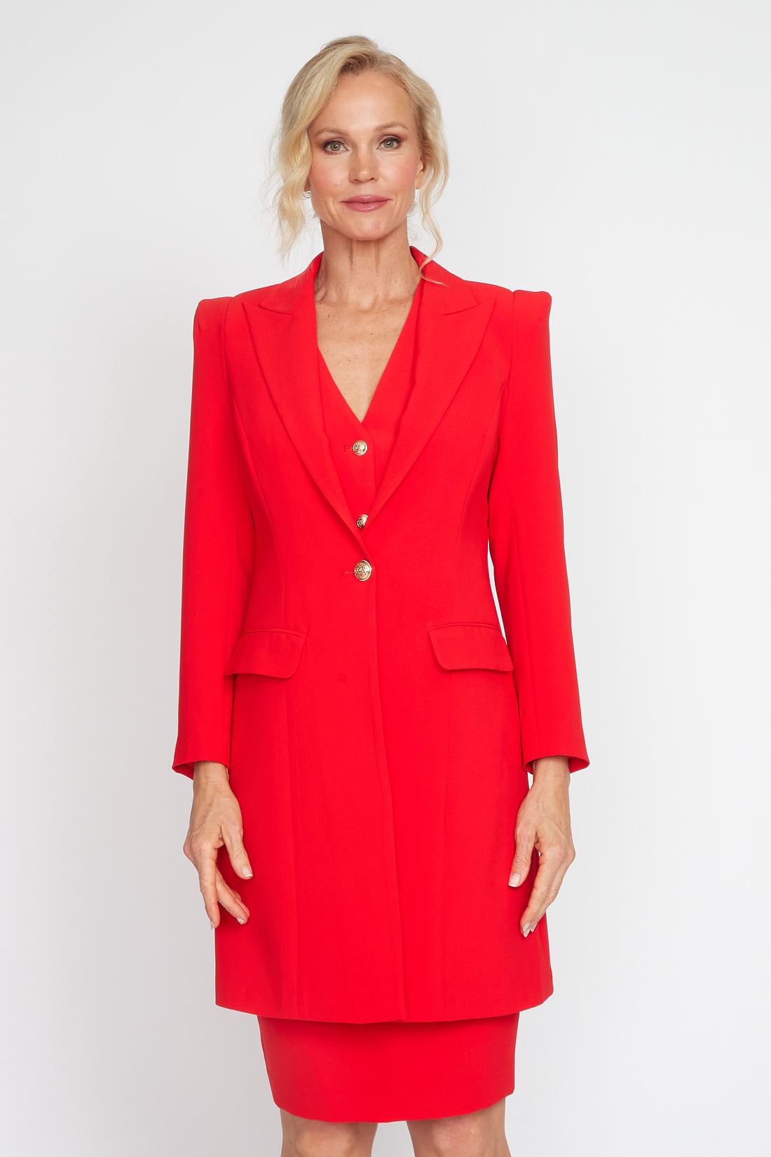 Red Longline Jacket