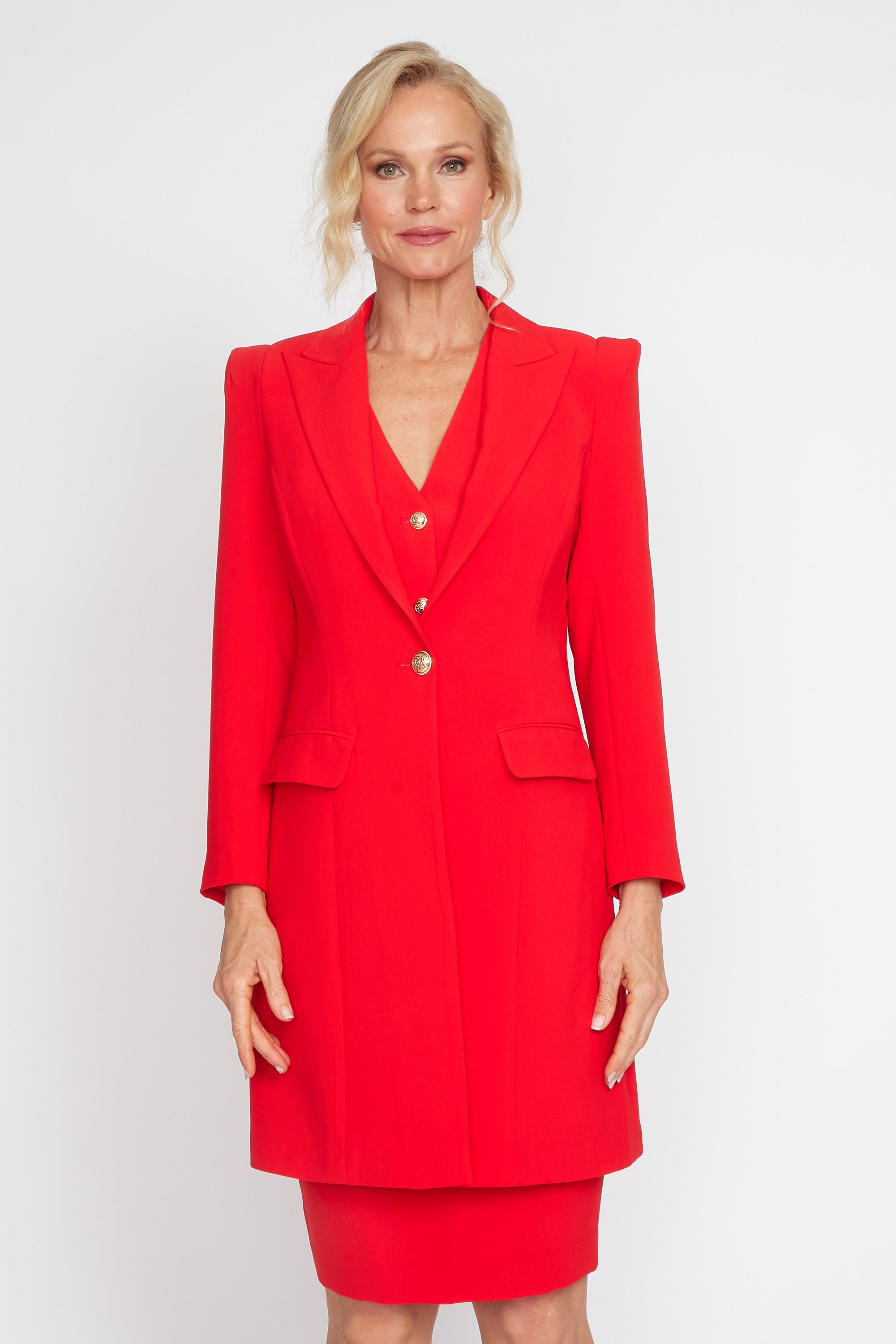 Red Longline Jacket