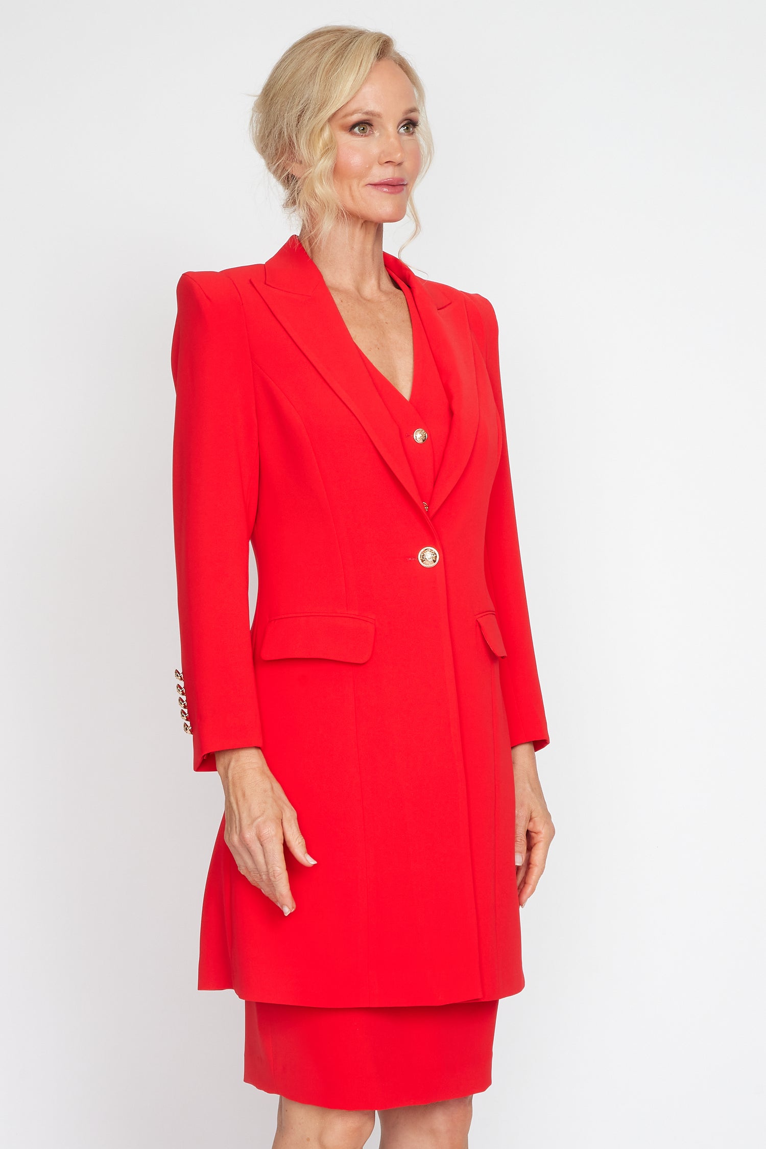 Red Longline Jacket