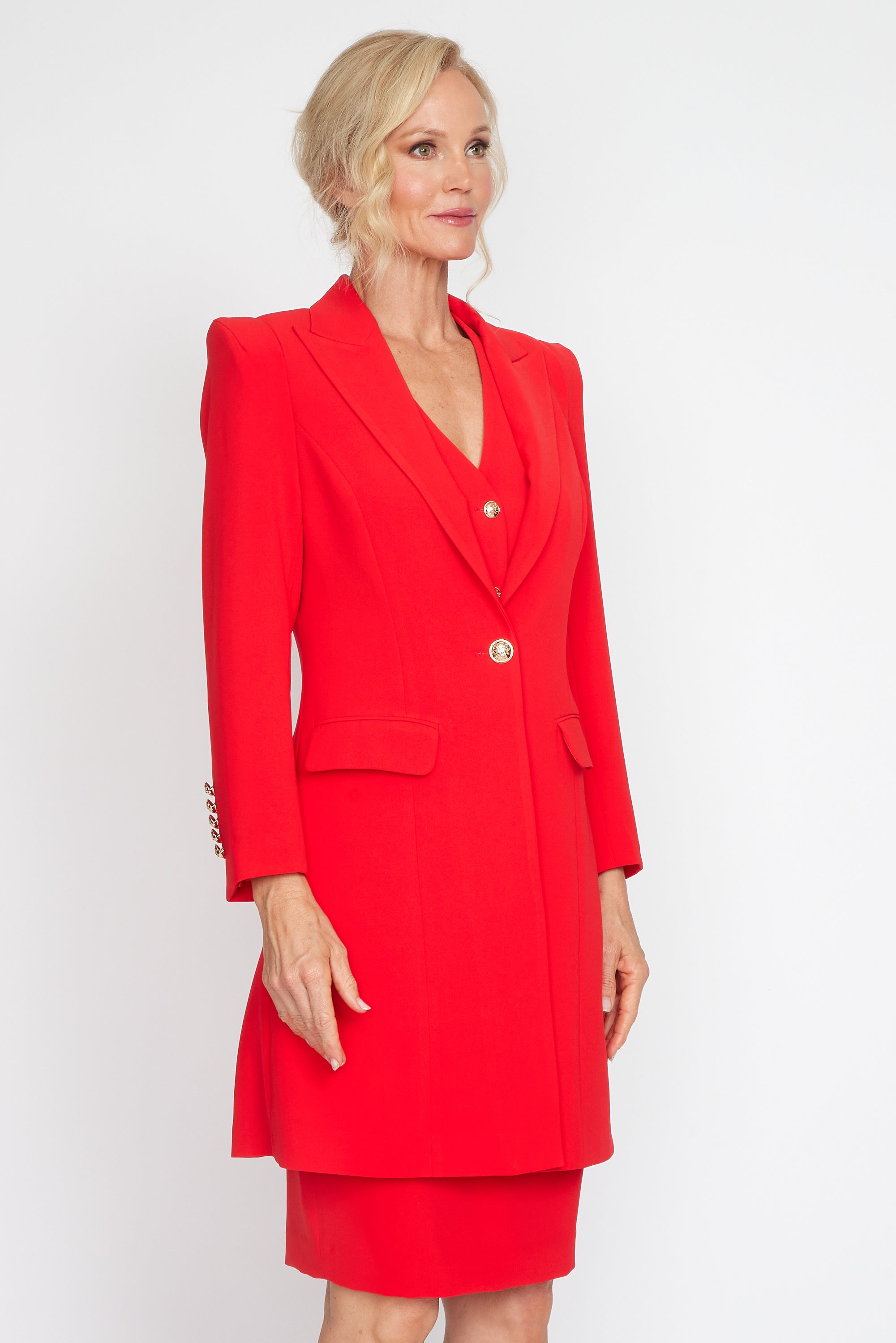 Red Longline Jacket
