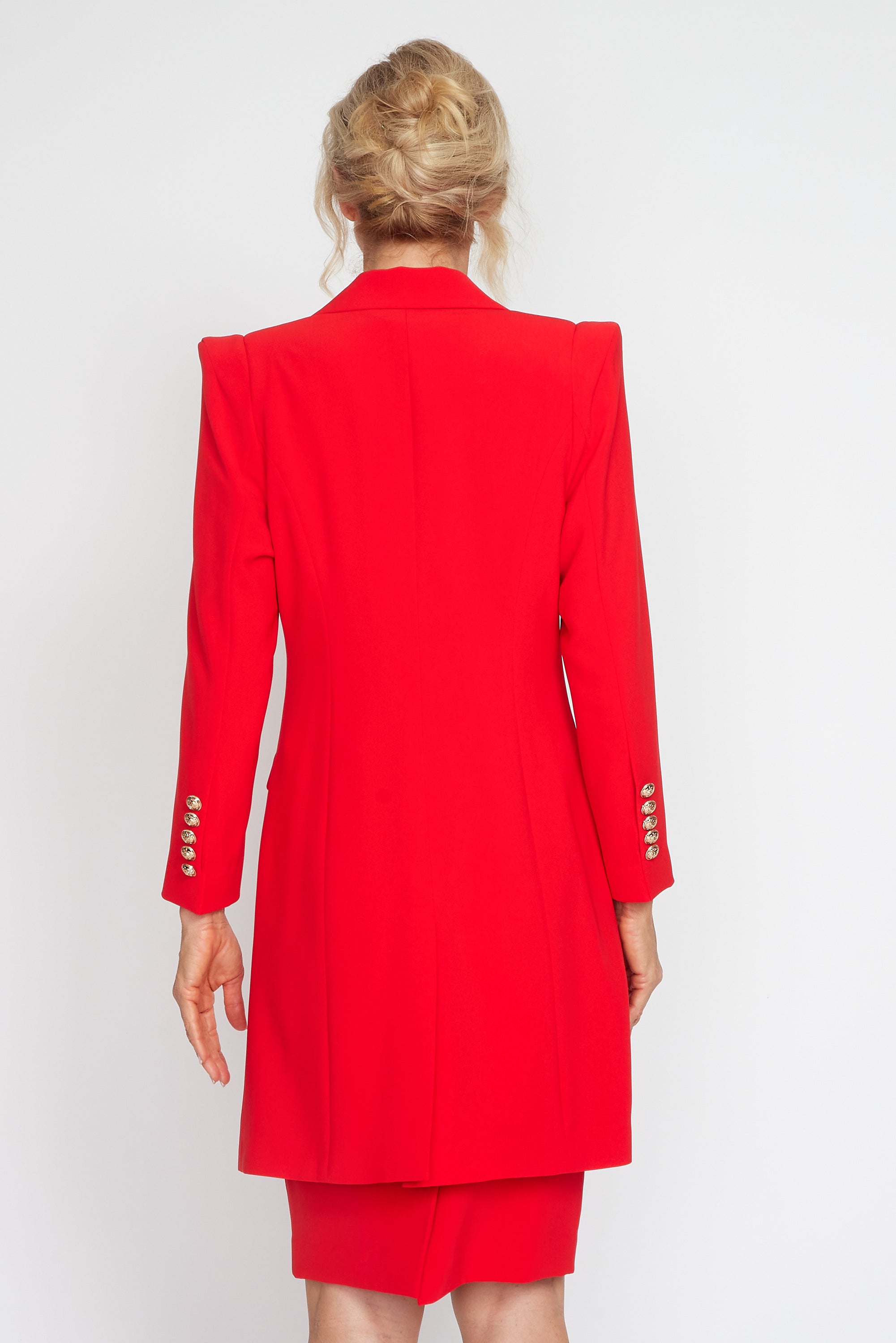 Red Longline Jacket