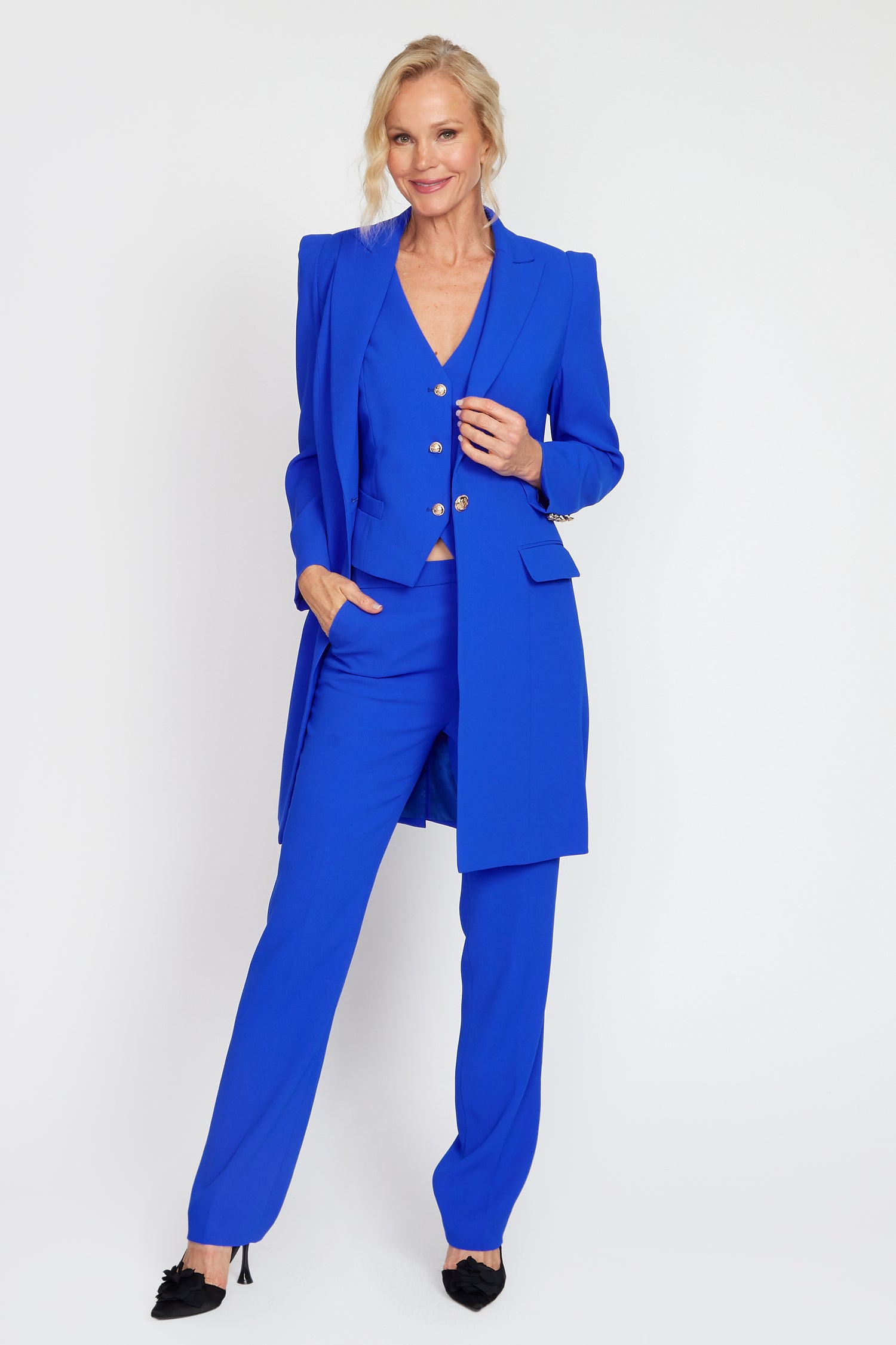 Electric Blue Longline Jacket