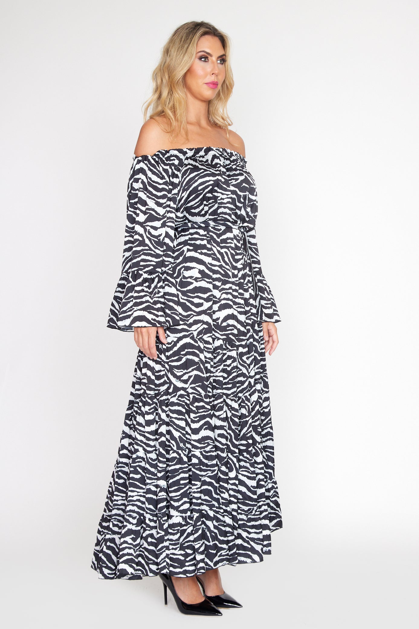 Zebra Rose Gypsy Dress