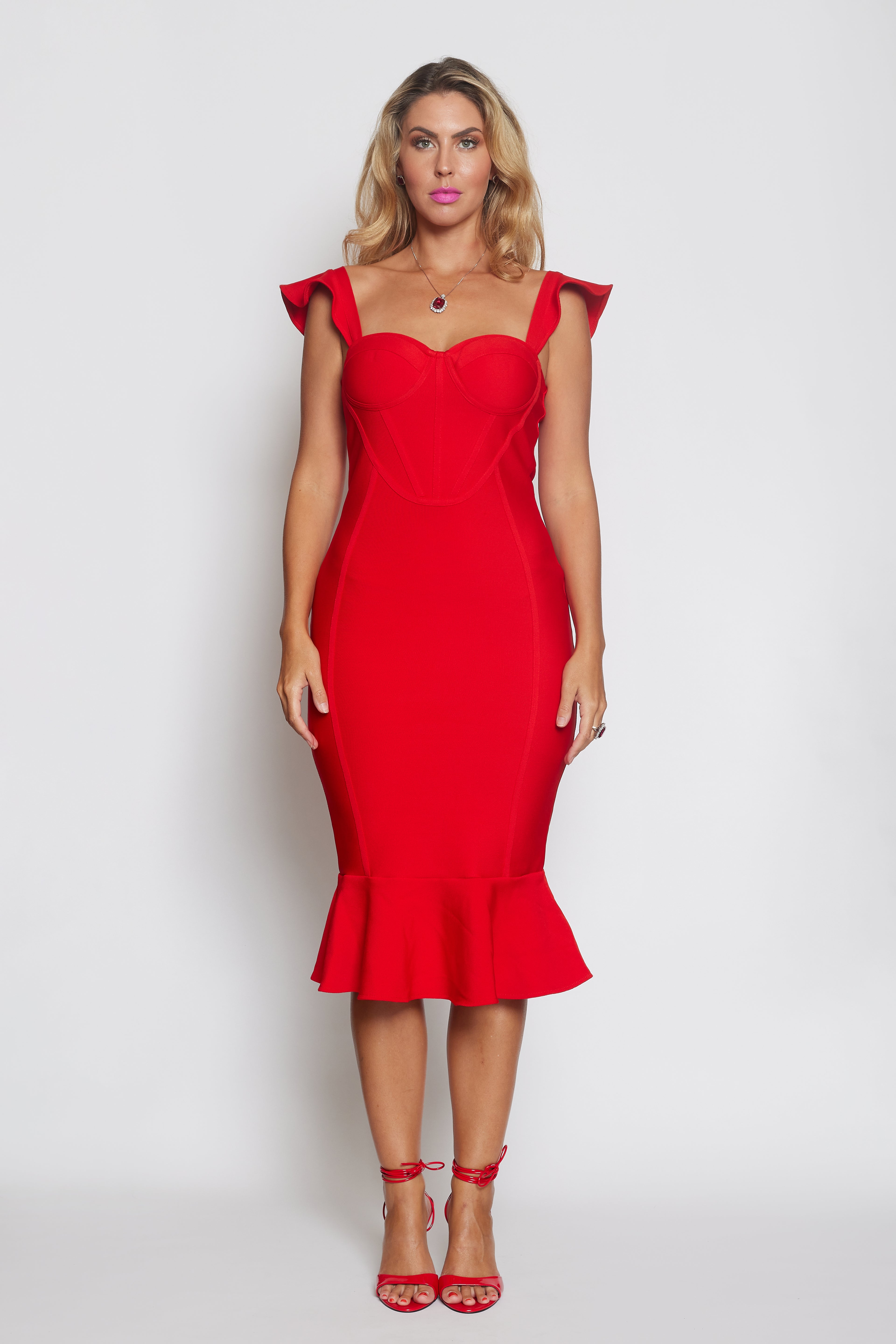 Red Heart Body-Con Dress