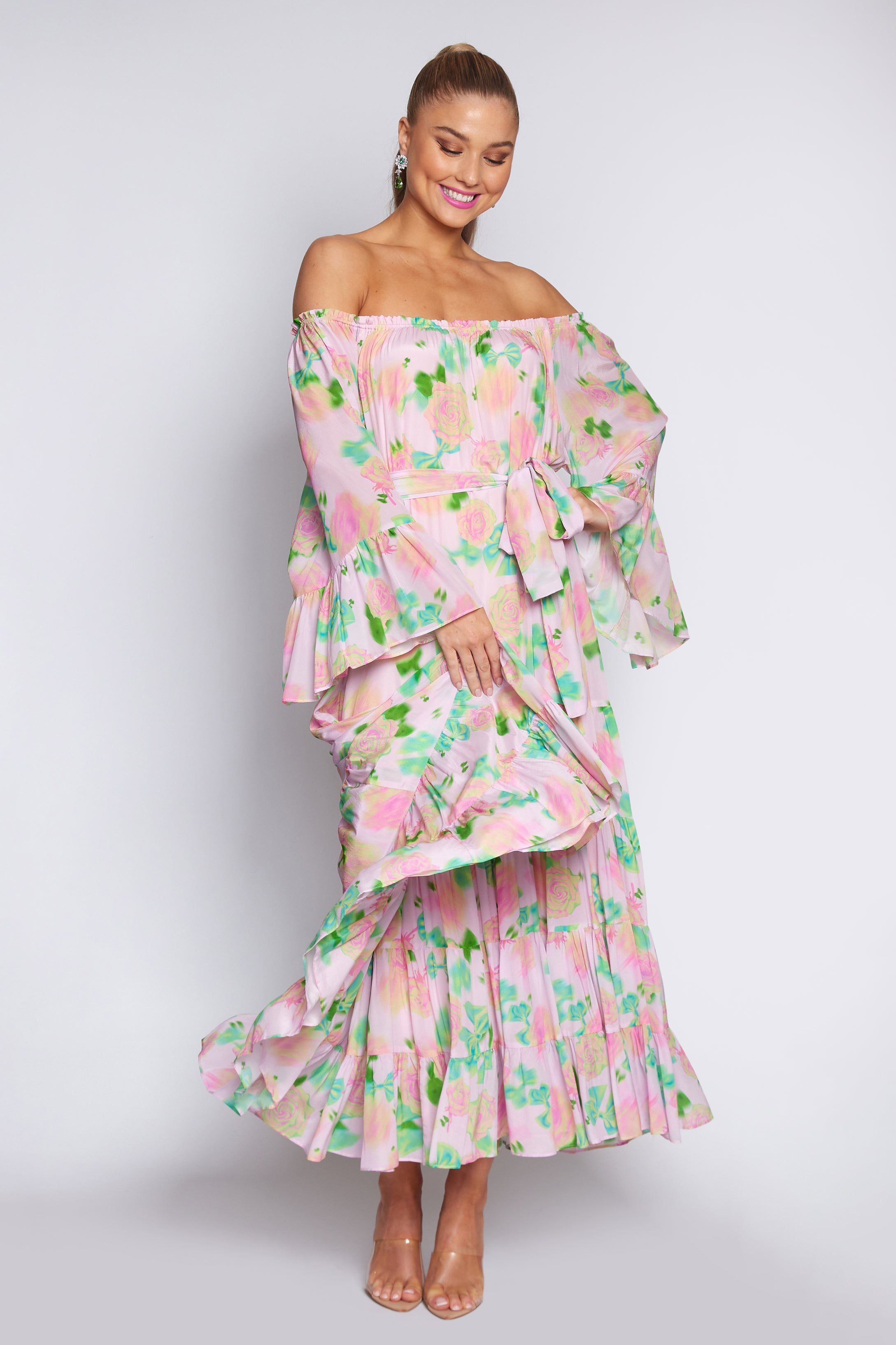 Pink/Lime Rose Gypsy dress