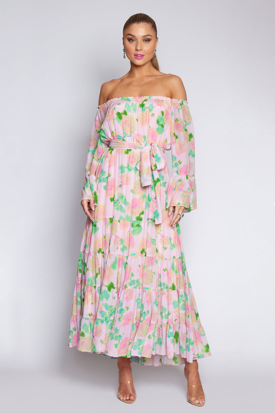 Pink/Lime Rose Gypsy dress