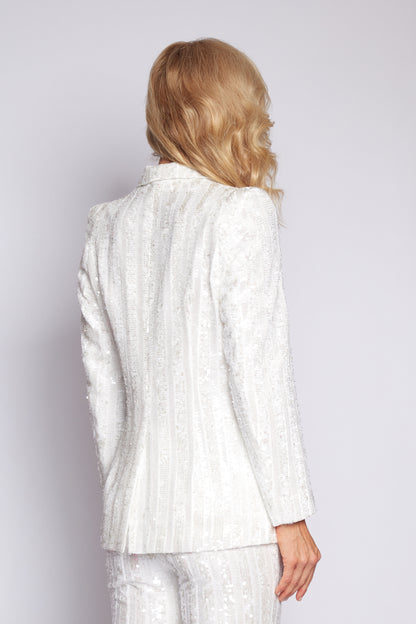 White Sequin Suit
