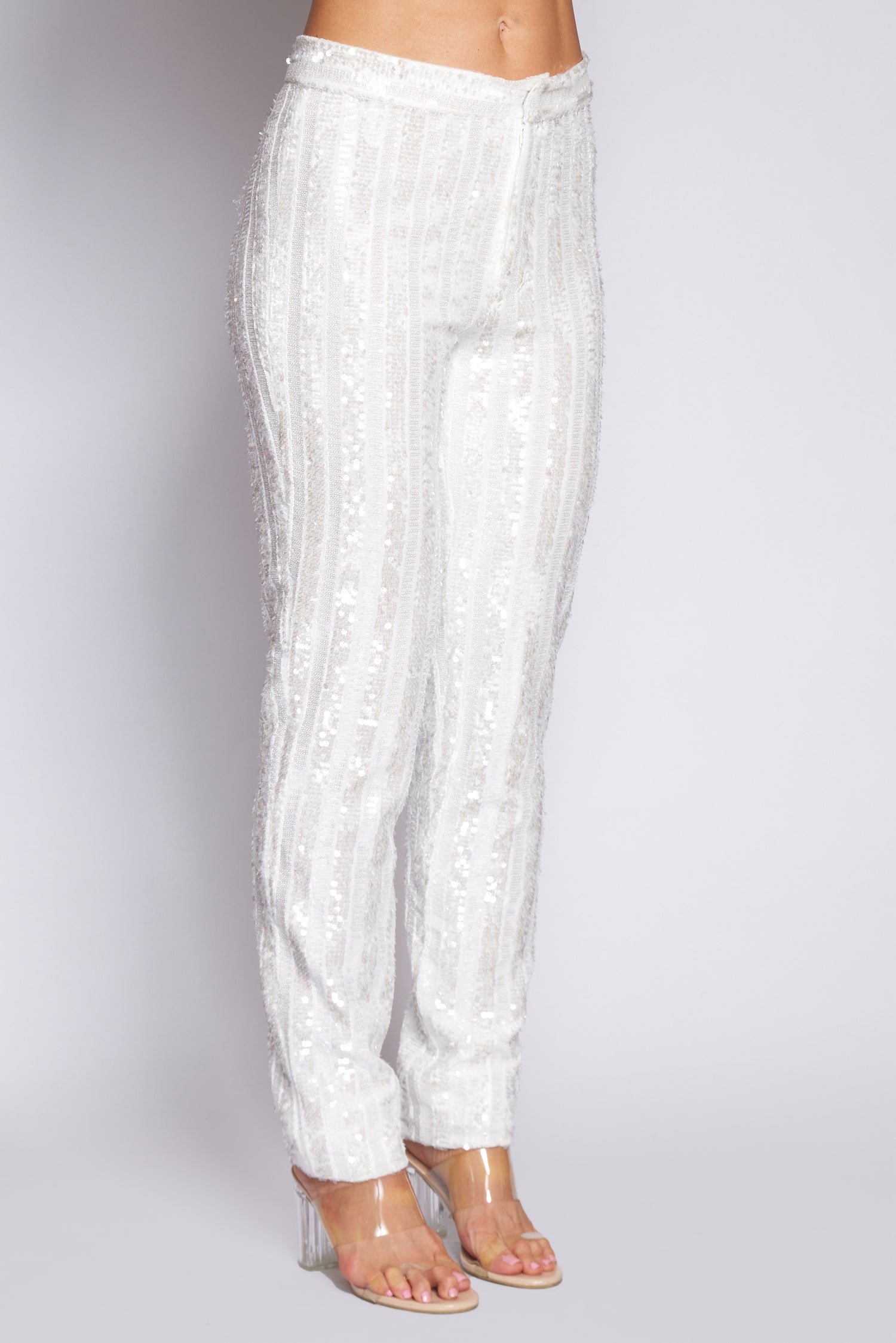 White Sequin Pant