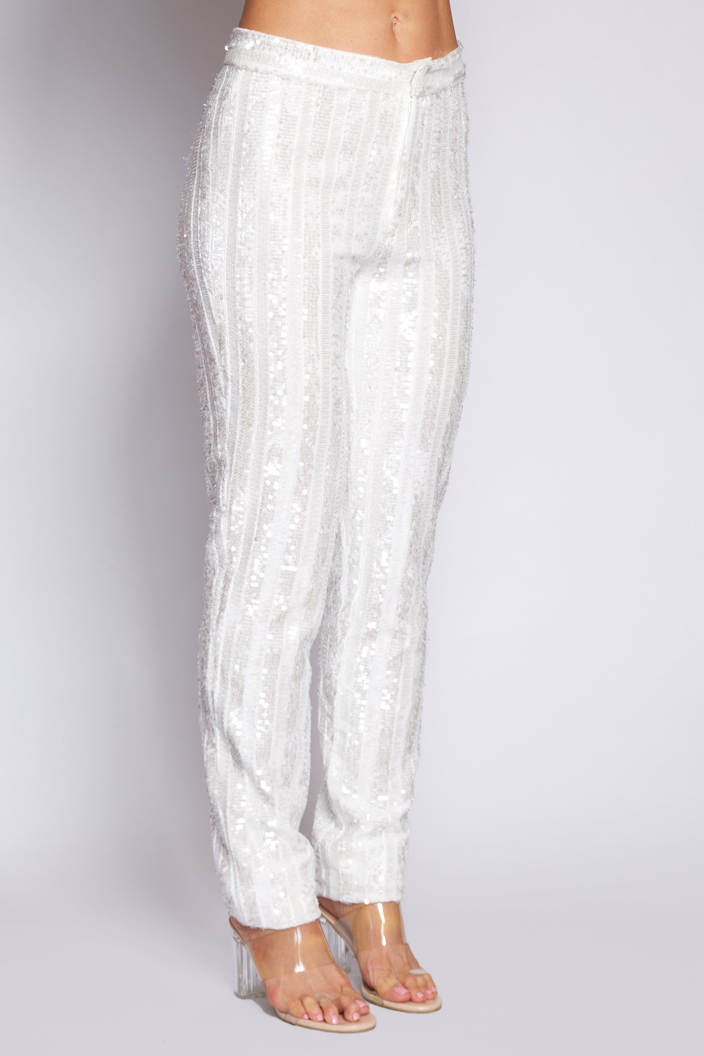 White Sequin Pant