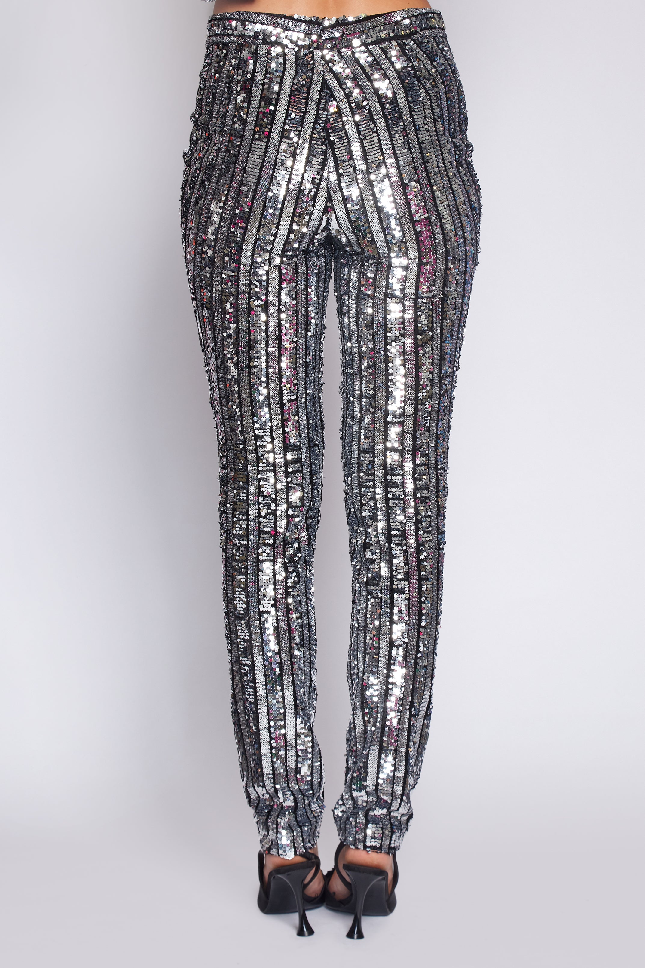 Black and Silver Sequin Suit