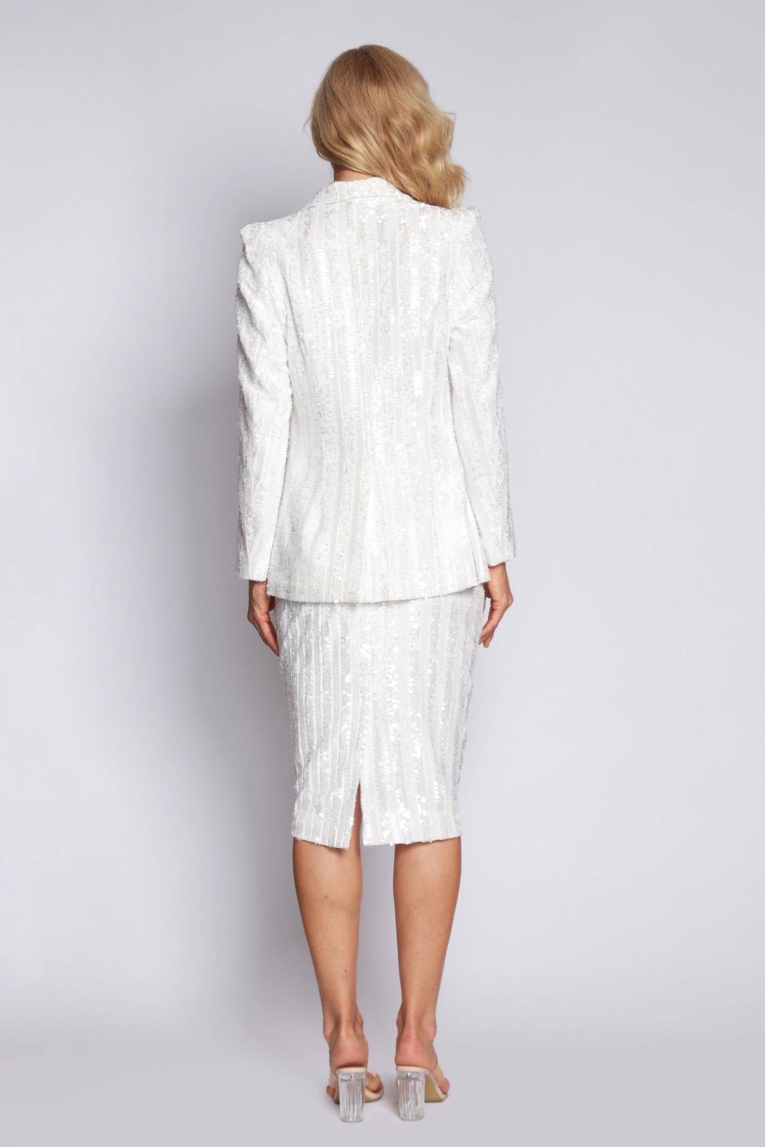 White Sequin Suit