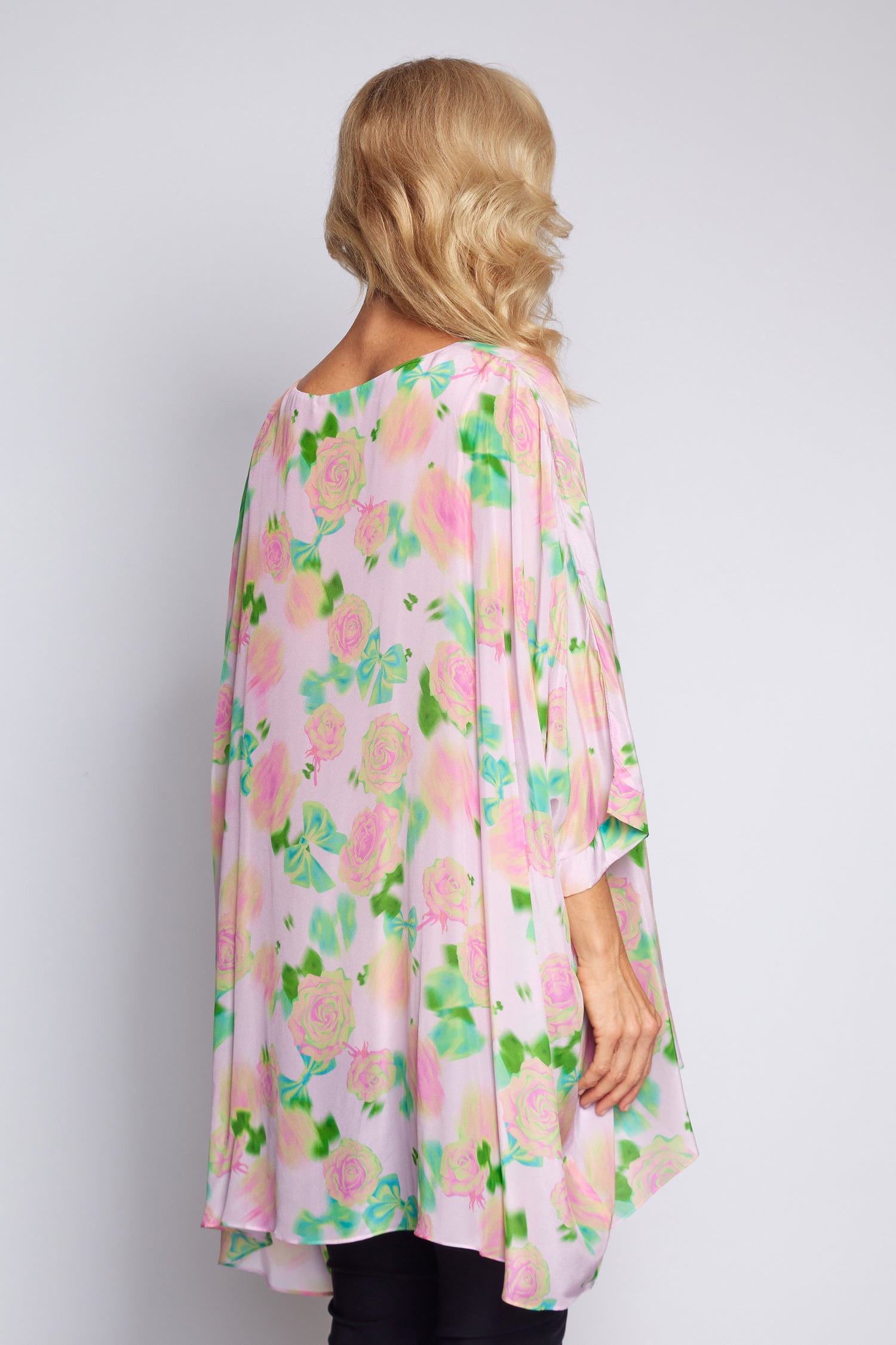 Pink/ Lime Rose Holiday Top