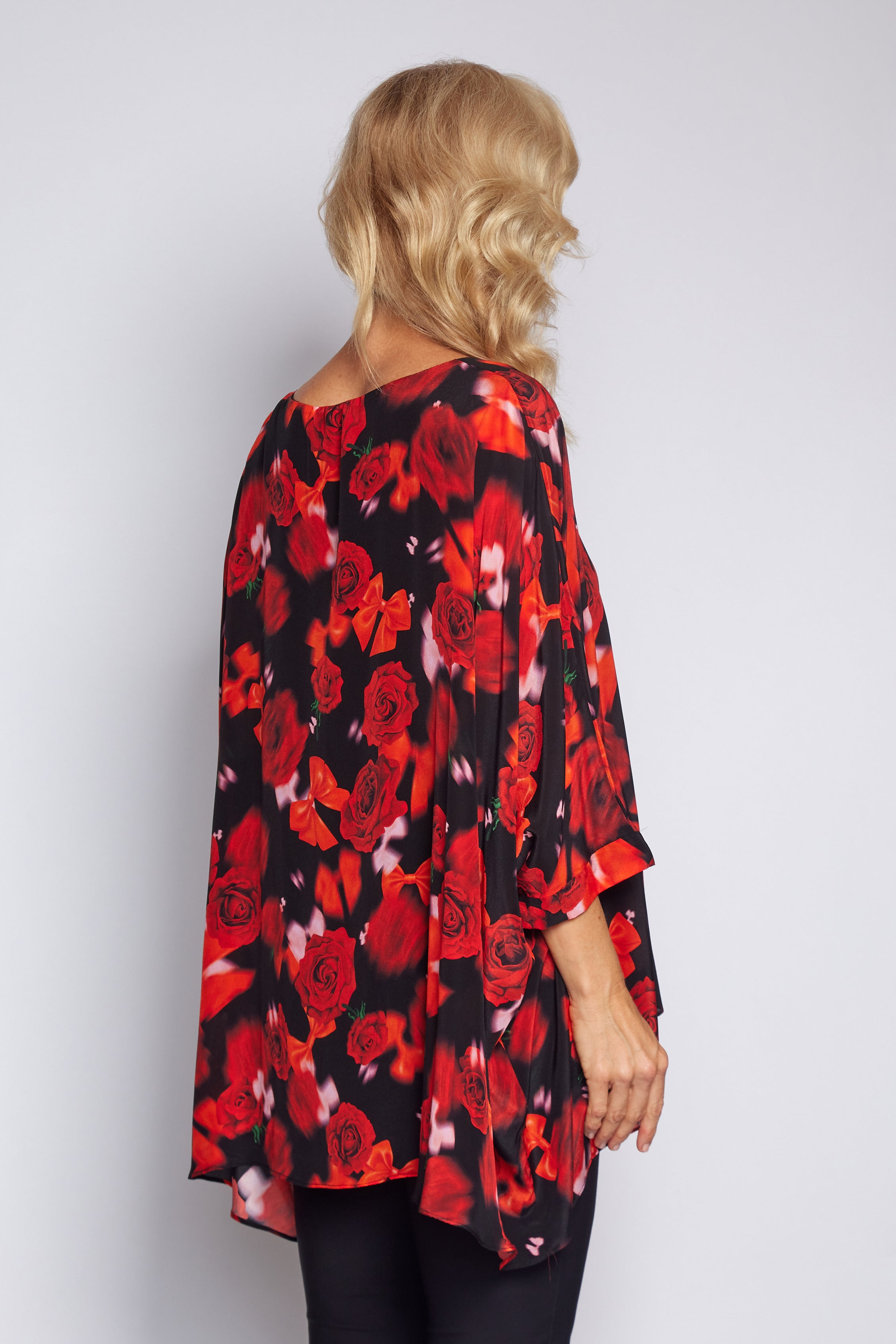 Red Rose Holiday Top