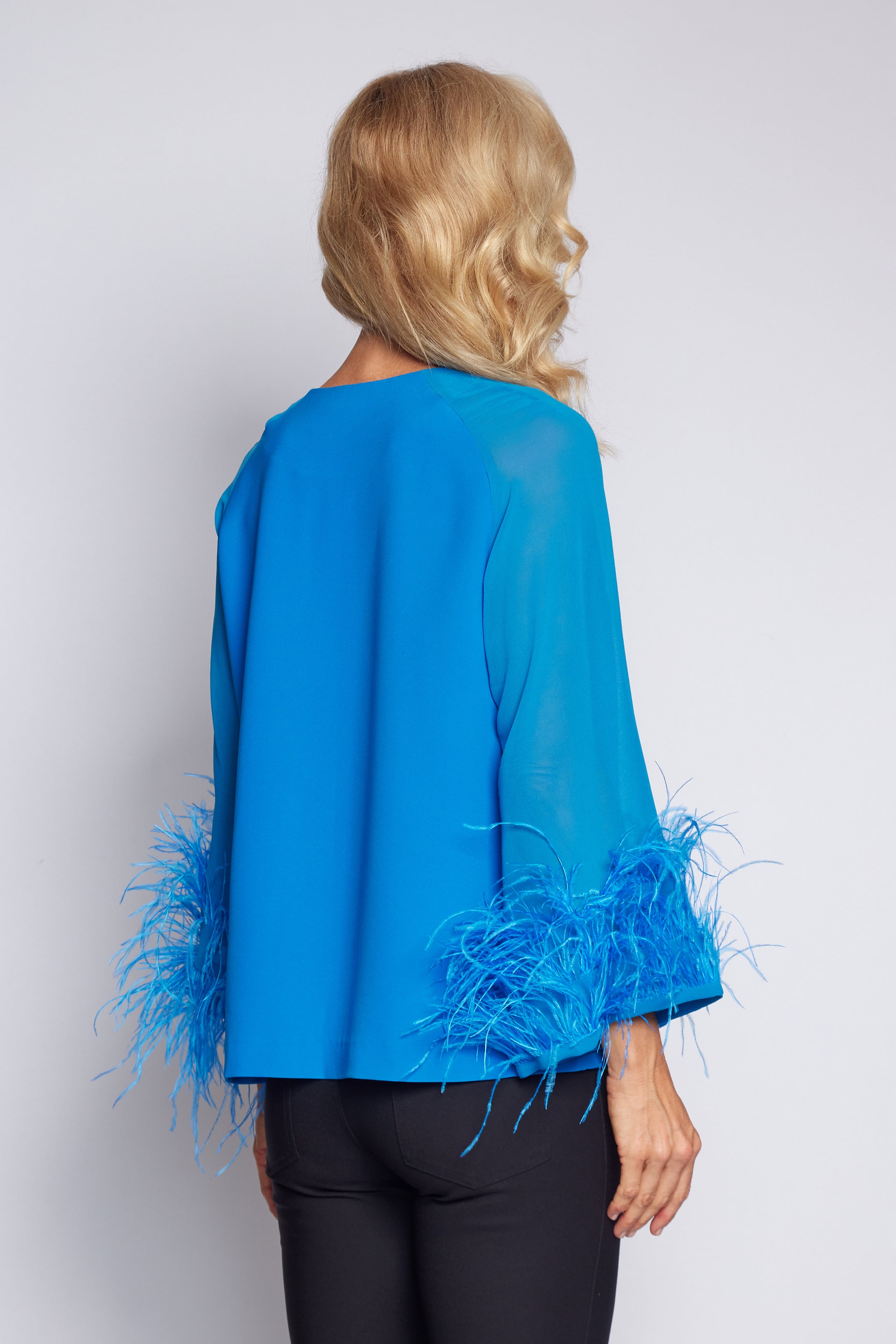 Aqua Feather Blouse (Short)